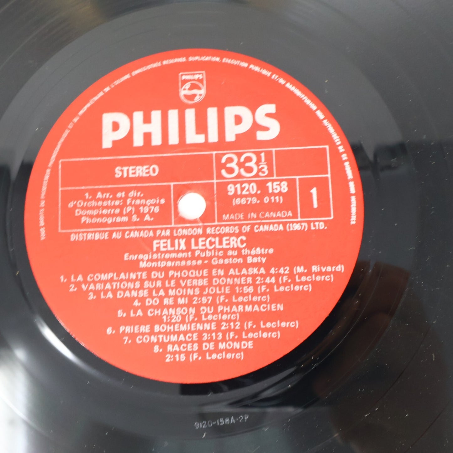 Félix Leclerc Lot 4 Disques Mon Fils/Chansons Dans La Mémoire Longtemps Record