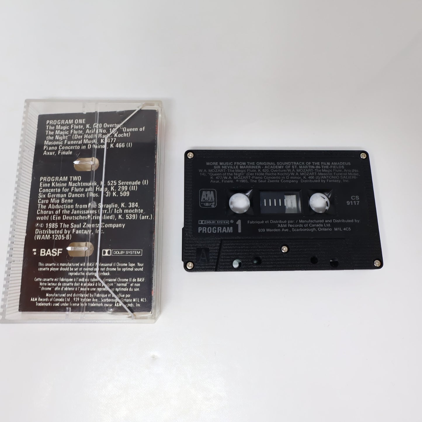 Amadeus/More Amadeus Original Movie Soundtrack 3 Cassettes Lot Neville Marriner