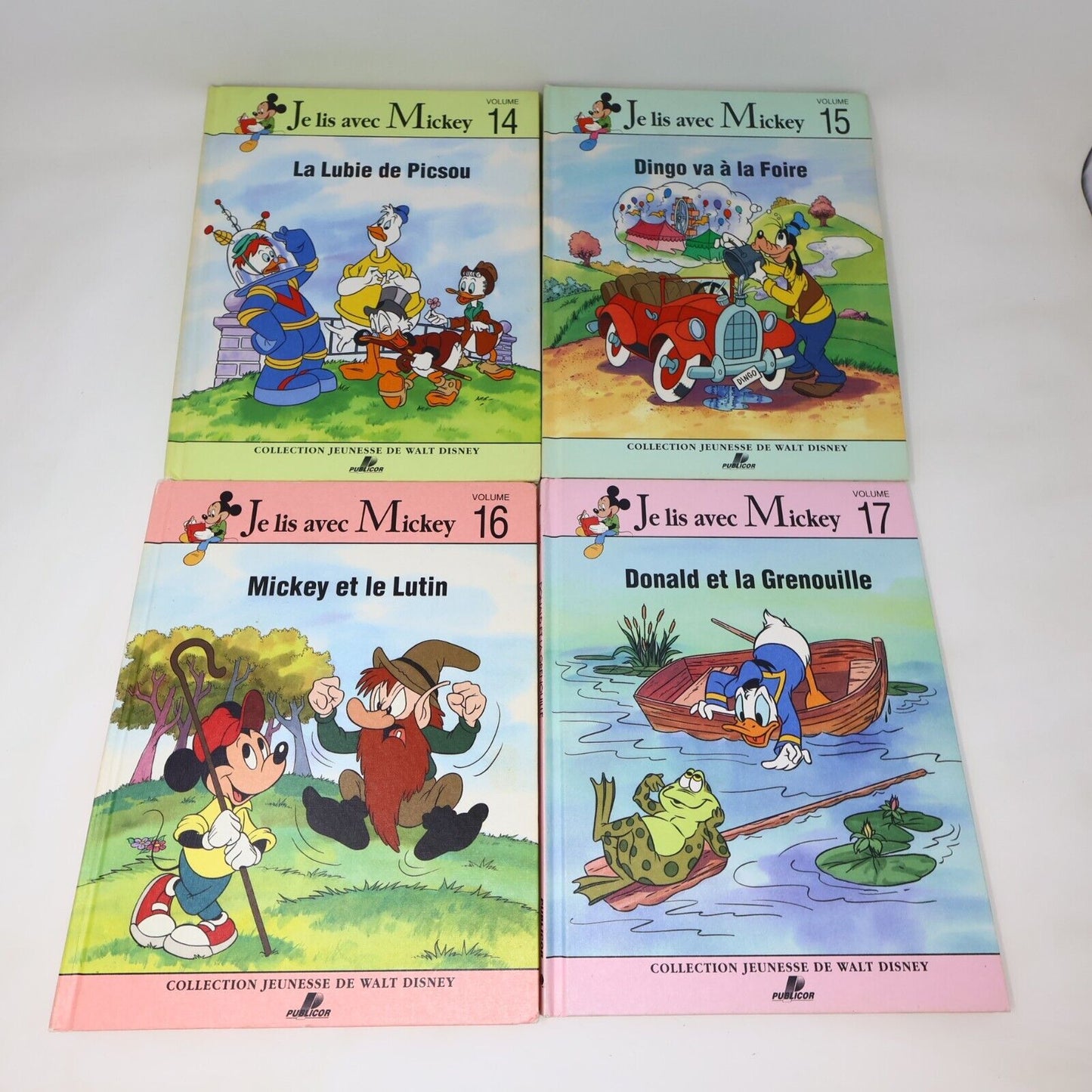 Lot 17 Livres Je Lis avec Mickey Walt Disney Publicor Jeunes Enfants Français HC
