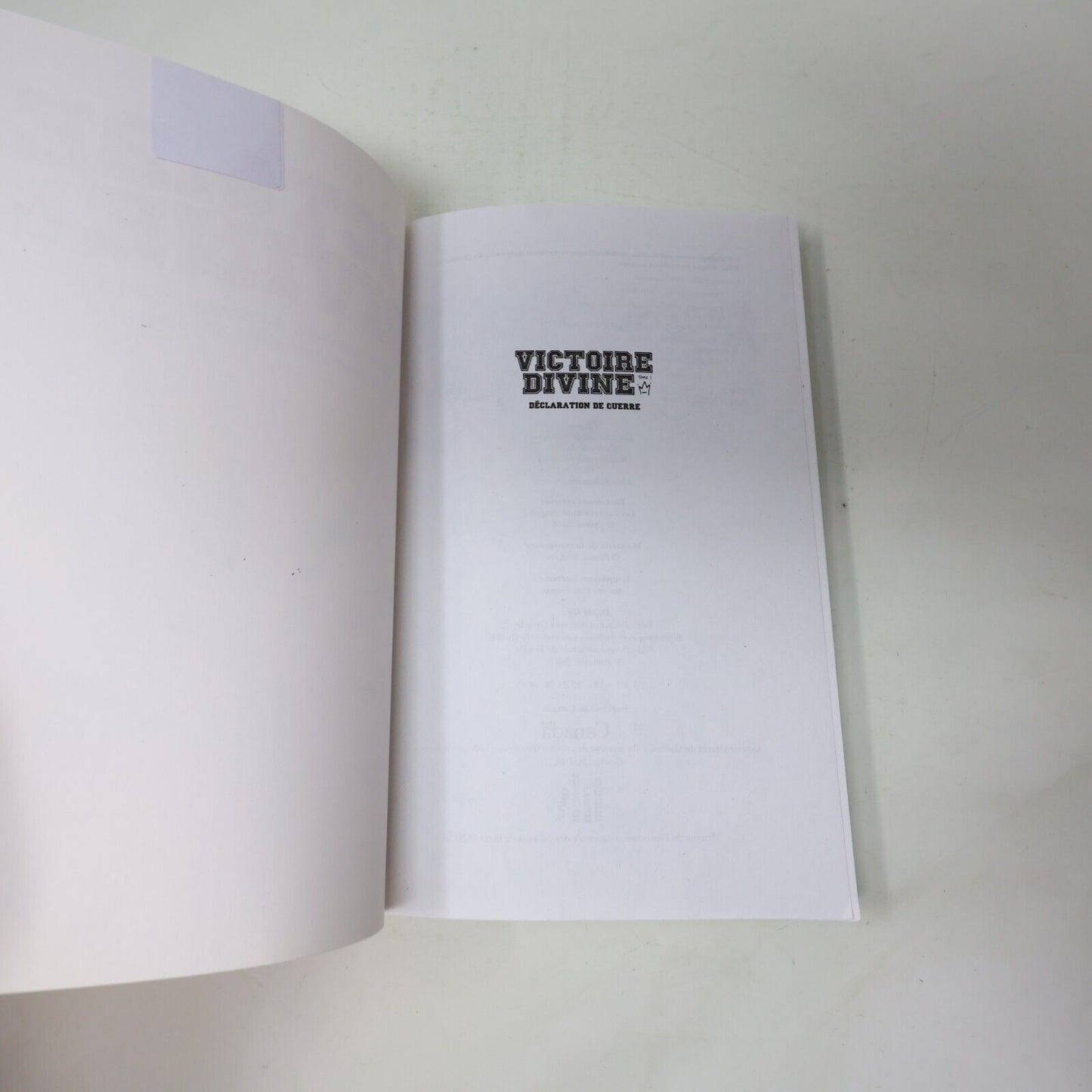 2018 Déclaration de Guerre Victoire Divine #1 de Edith Kabuya De Mortagne PB