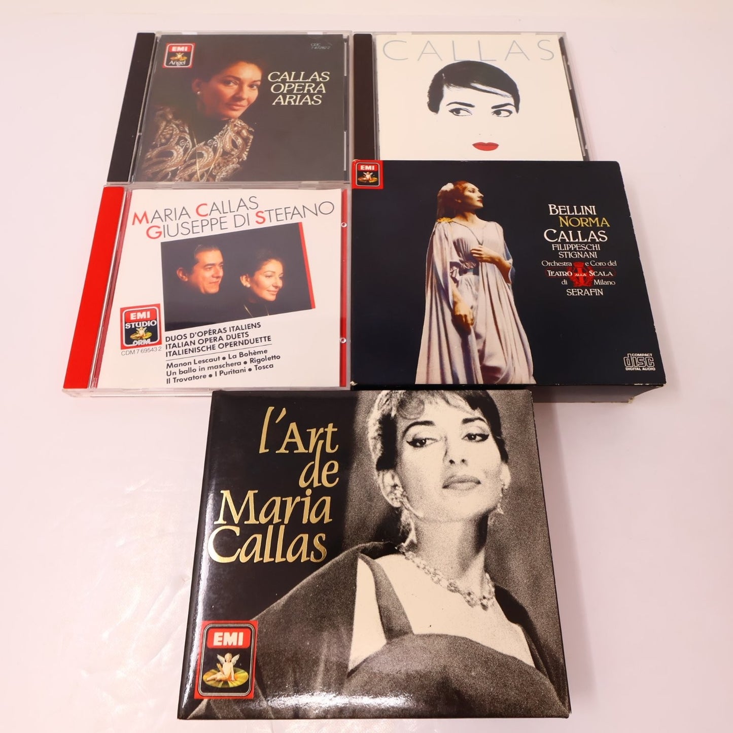 Maria Callas 5 CD Lot Bellini Norma/Opera Arias/La Divina/Duos/L'Art de Maria