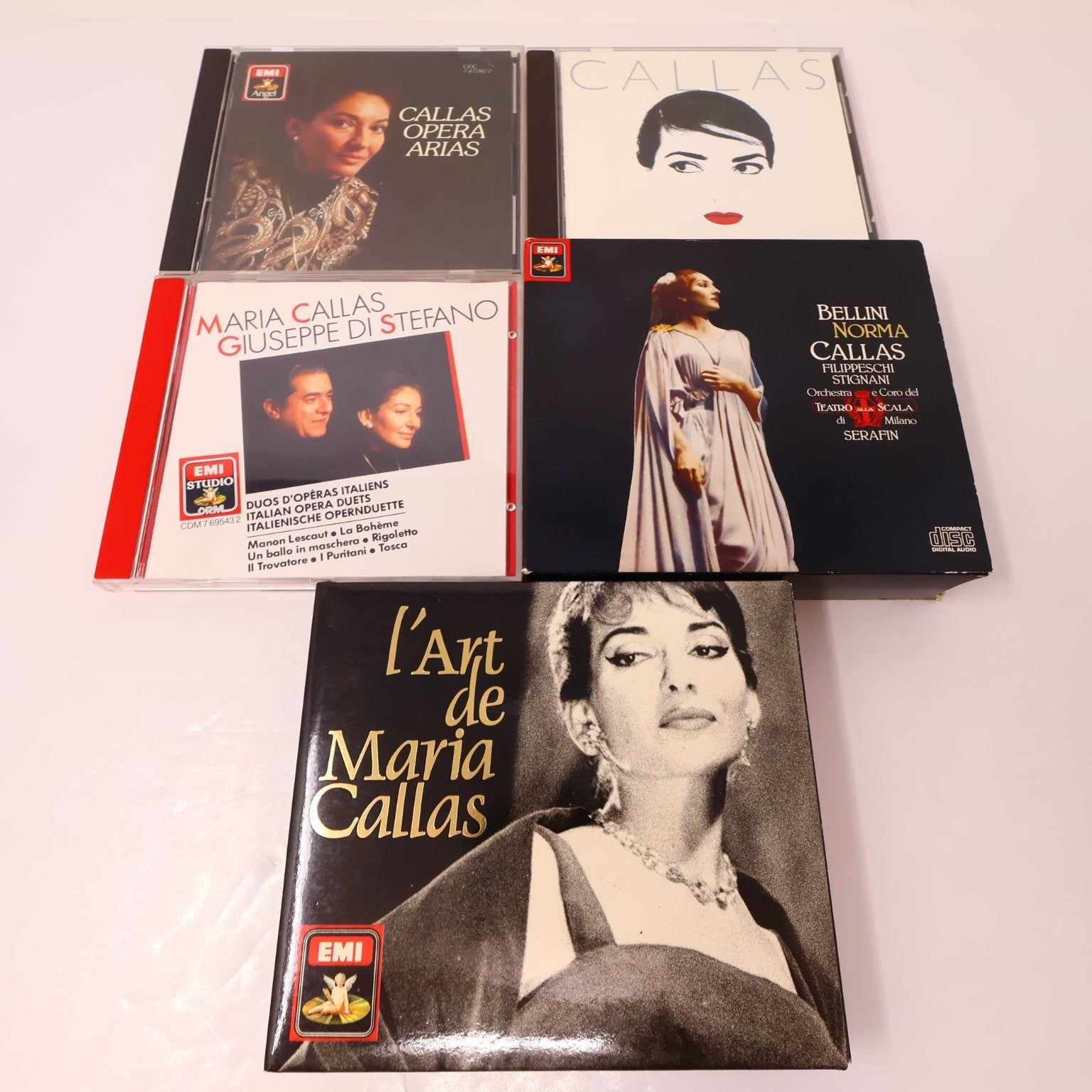 Maria Callas 5 CD Lot Bellini Norma/Opera Arias/La Divina/Duos/L'Art de Maria