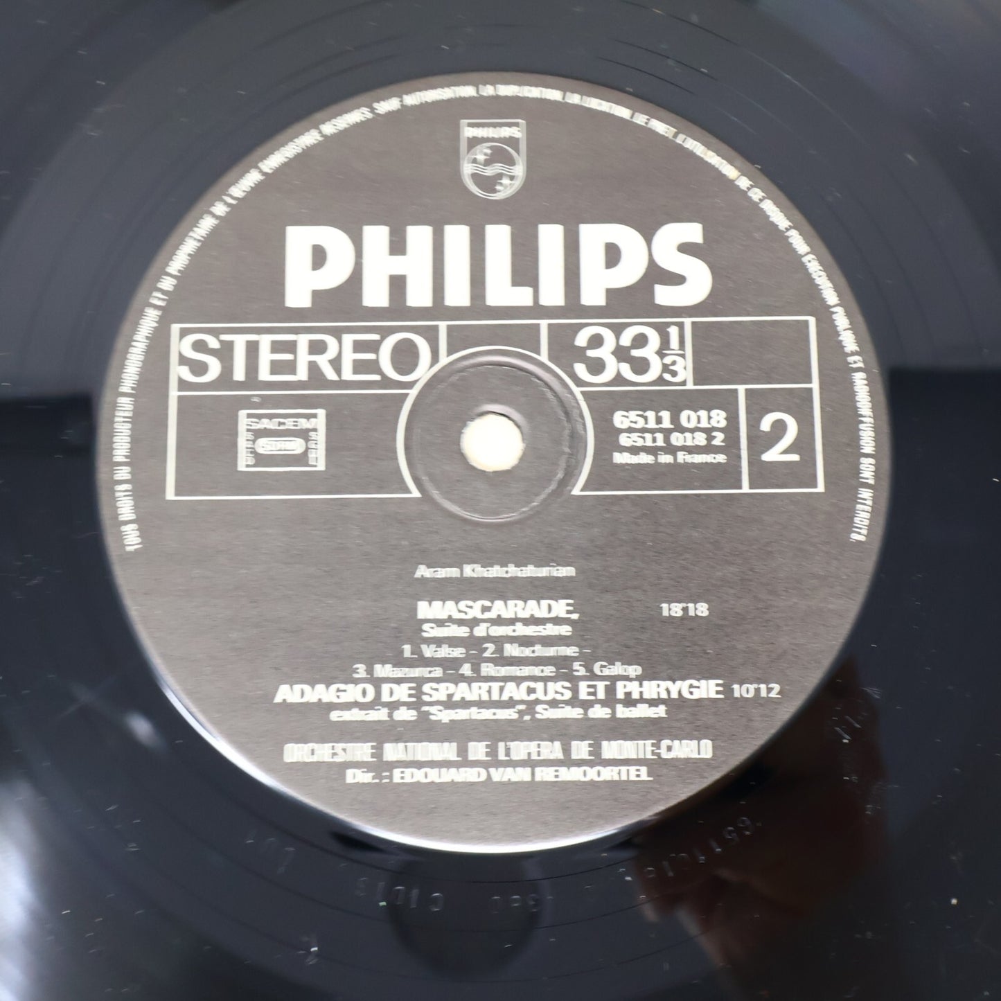 Khatchaturian Gayaneh (Sabre)/Danses Arménienne/Mascarade Disque Vinyl 6511 018