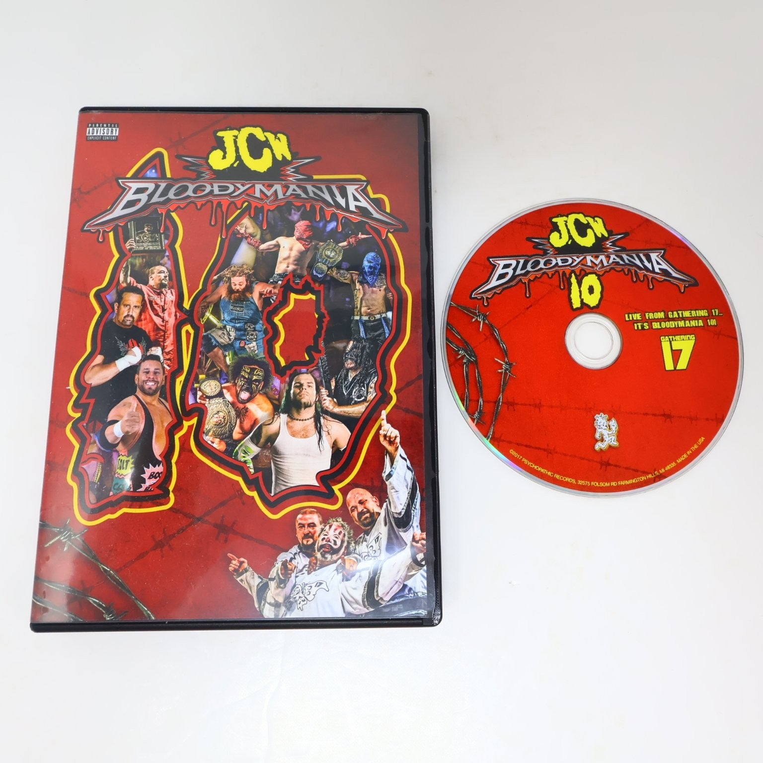 JCW Juggalo Championship Wrestling Bloodymania #10 DVD 2017 Live NTSC Swoggle