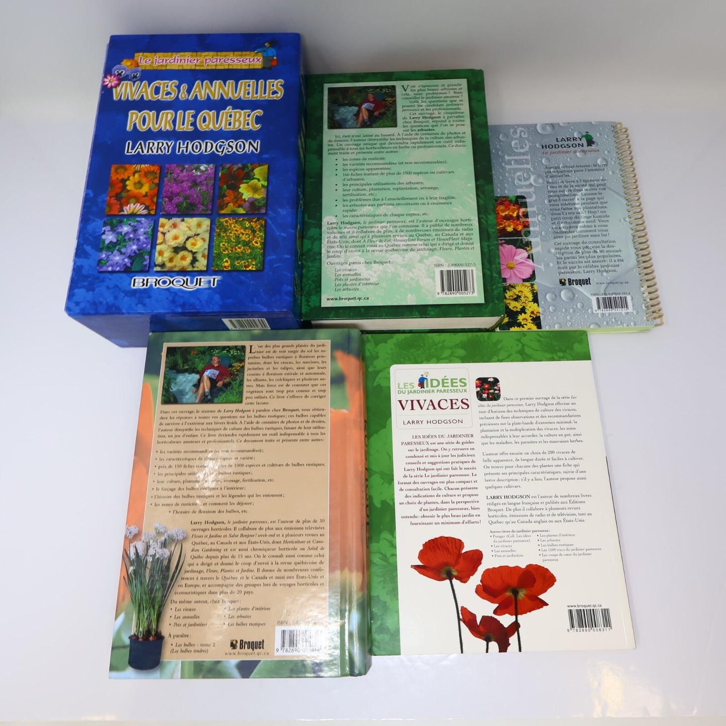 Le Jardinier Paresseux Lot 5 Livres Larry Hodgson Arbustes/Annuelles/Vivaces