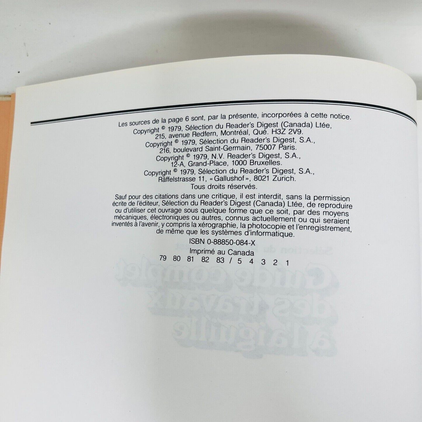 1981 Guide Complet des Travaux à l'Aiguille Couture Sélection du Reader's Digest