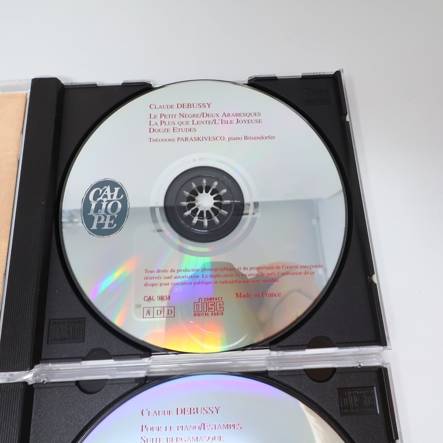 Claude Debussy L'Oeuvre de Piano Coffret 4 CD Calliope 2002 CAL 3831.4 Classique