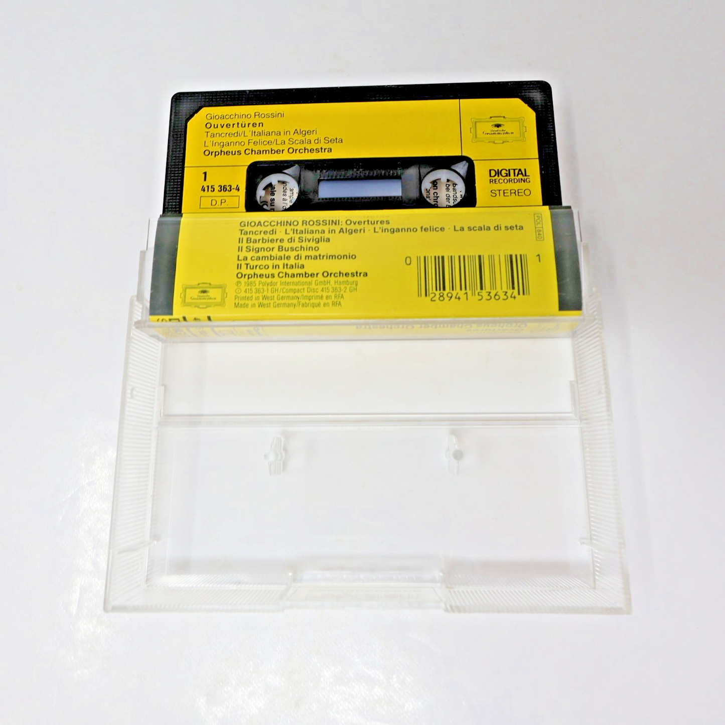 Rossini-Overtures Cassette Orpheus Chamber Orchestra 1985 DGG 415 363-4 Tancredi