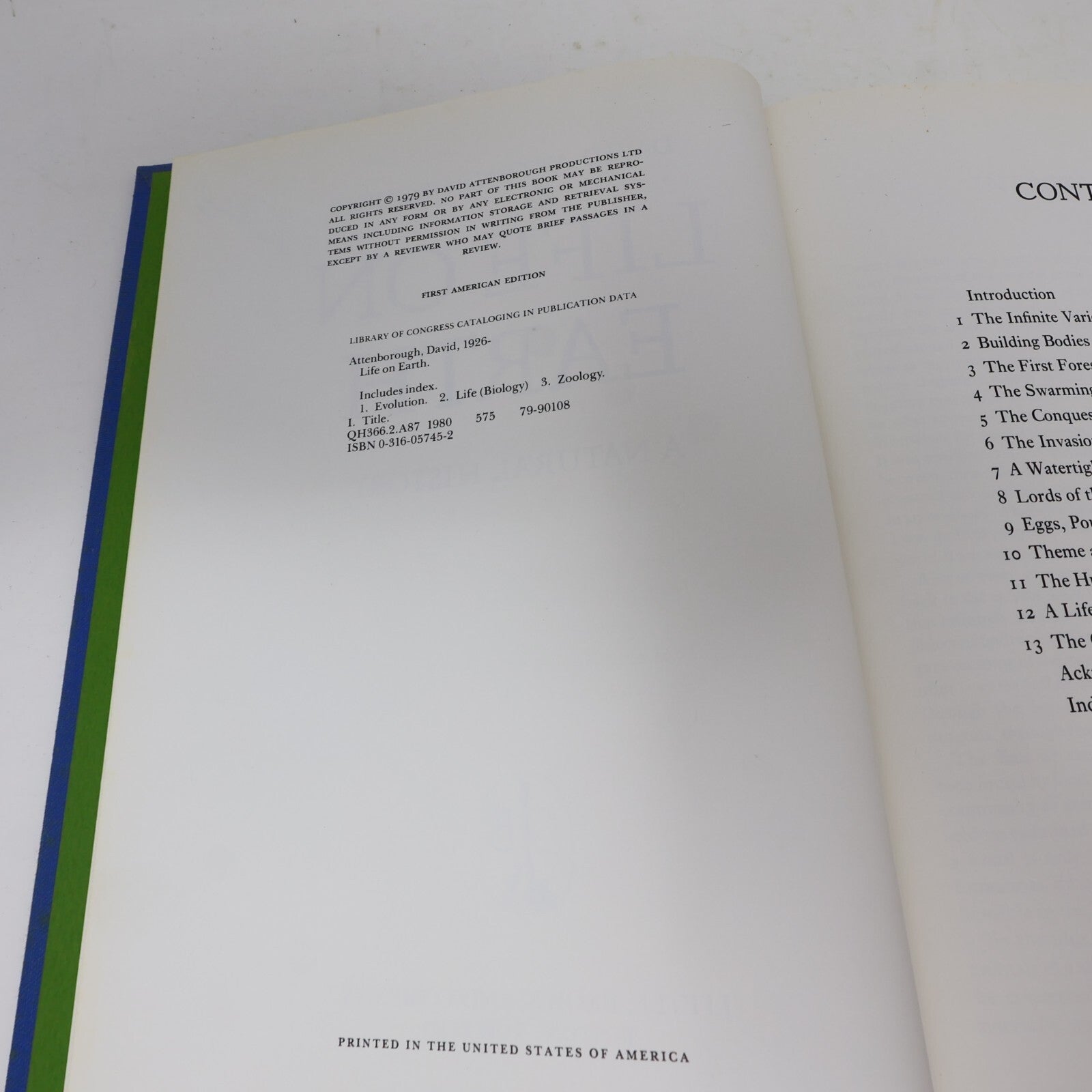 1979 Life on Earth a Natural History David Attenborough Little Brown Nature Book