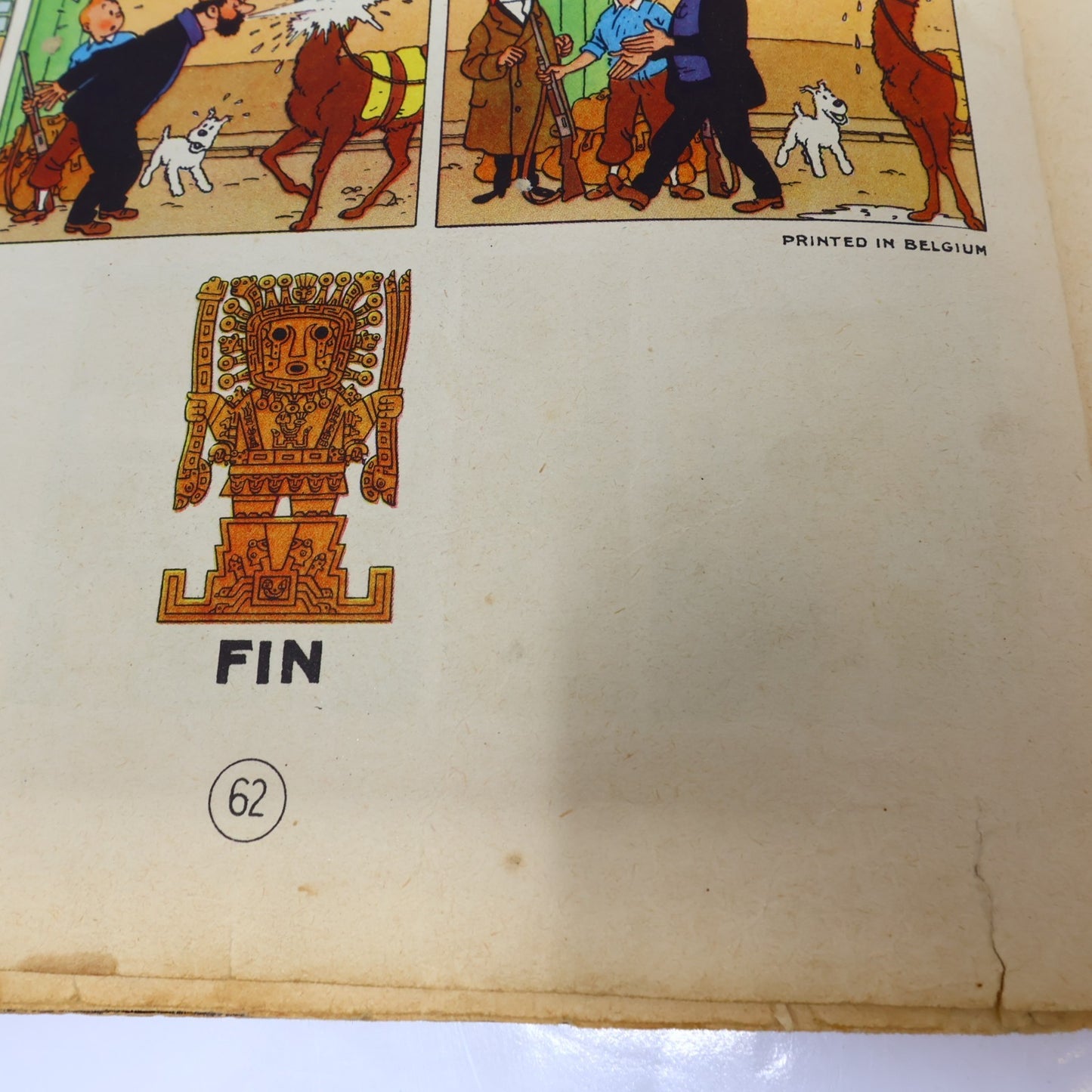 Tintin Le Temple du Soleil Hergé Casterman B3 1949 EO 2 Symboles Incas BD