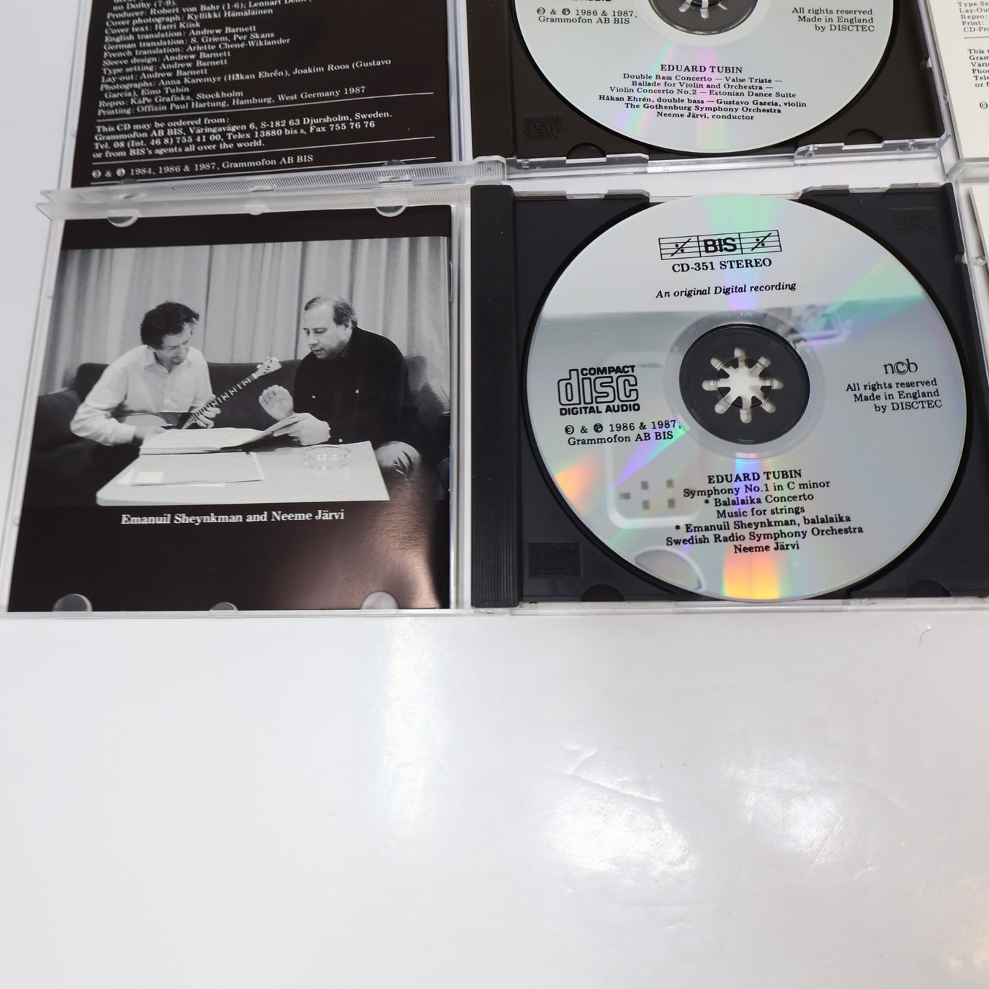 Eduard Tubin 10 CD Lot BIS Complete Violin-Viola-Piano/Symphonies #1-10 N. Järvi