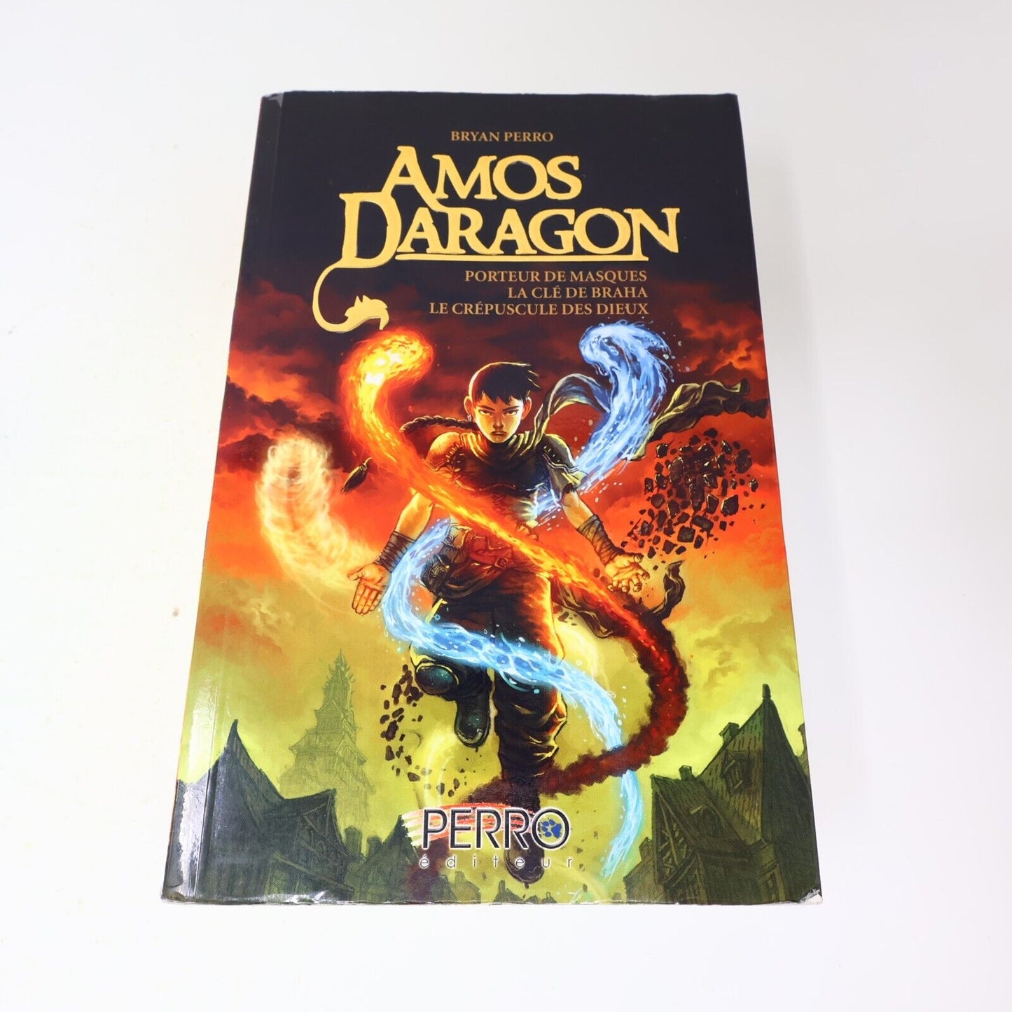 Lot 4 Livres Amos Daragon #1-4 Bryan Perro Série Complète Omnibus Ados Français