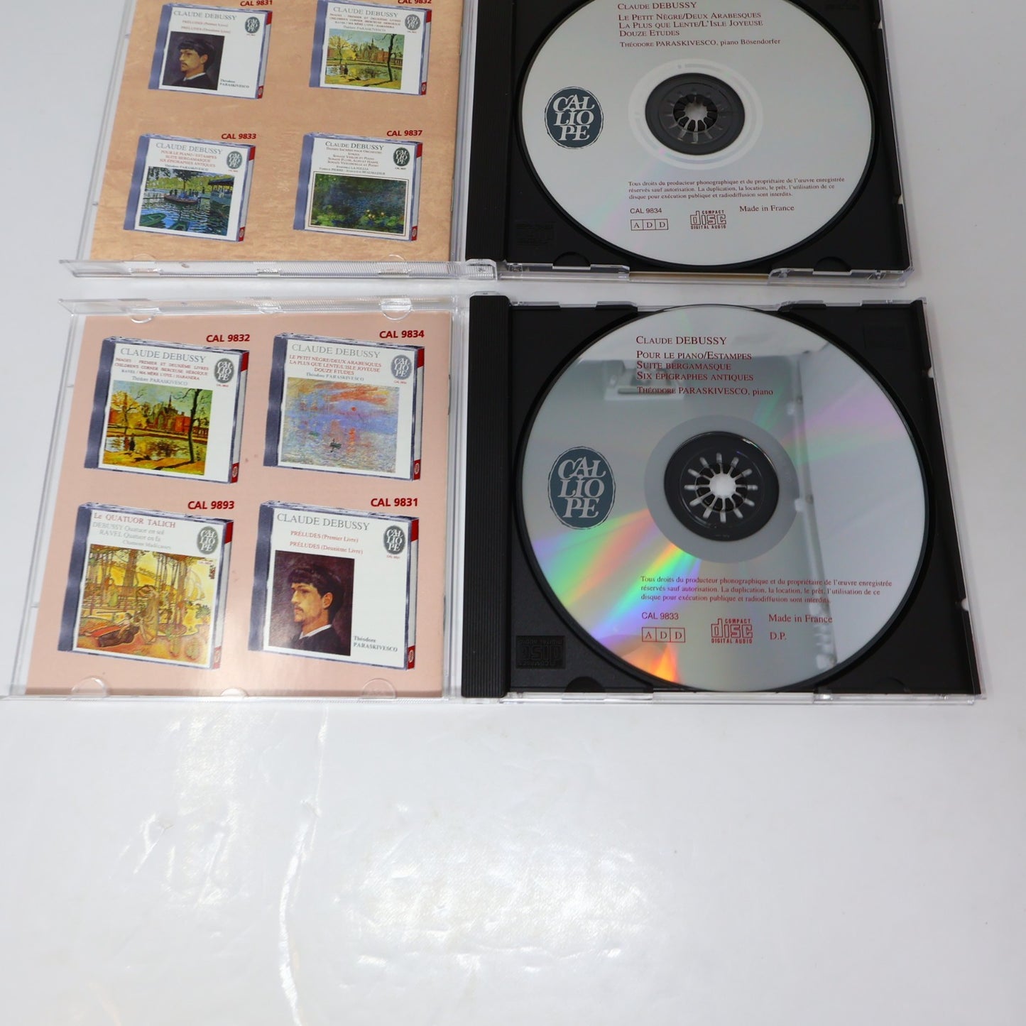 Claude Debussy L'Oeuvre de Piano Coffret 4 CD Calliope 2002 CAL 3831.4 Classique