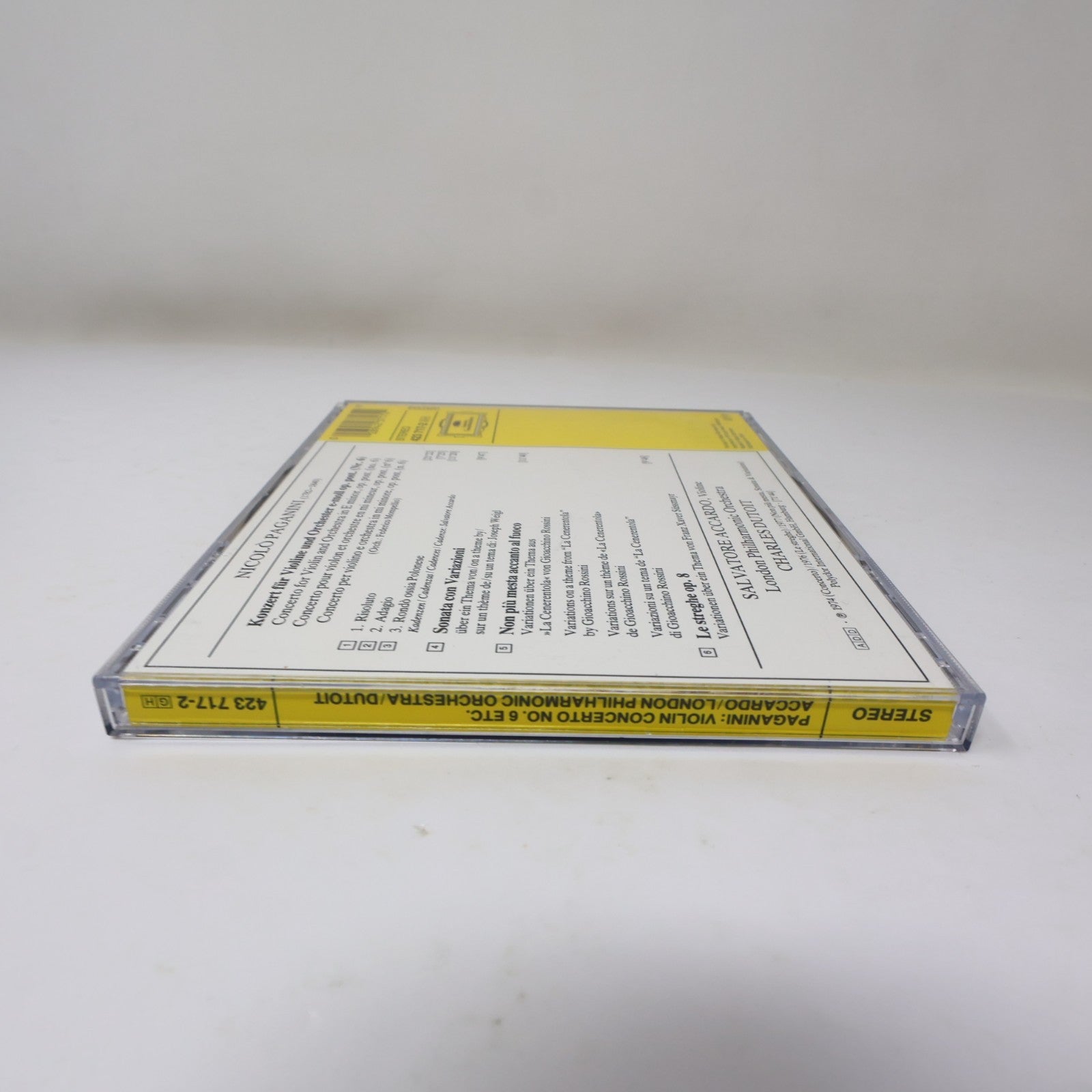 Paganini Violinkonzert/Violin Concerto #6 CD Paganini/Dutoit Deutsche Grammophon