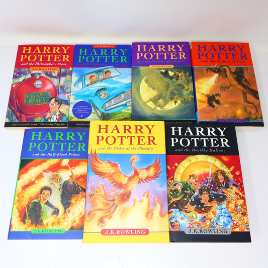Harry Potter Complete Set Lot #1-7 Rowling 5 Paperback + 2 Hardcover Bloomsbury