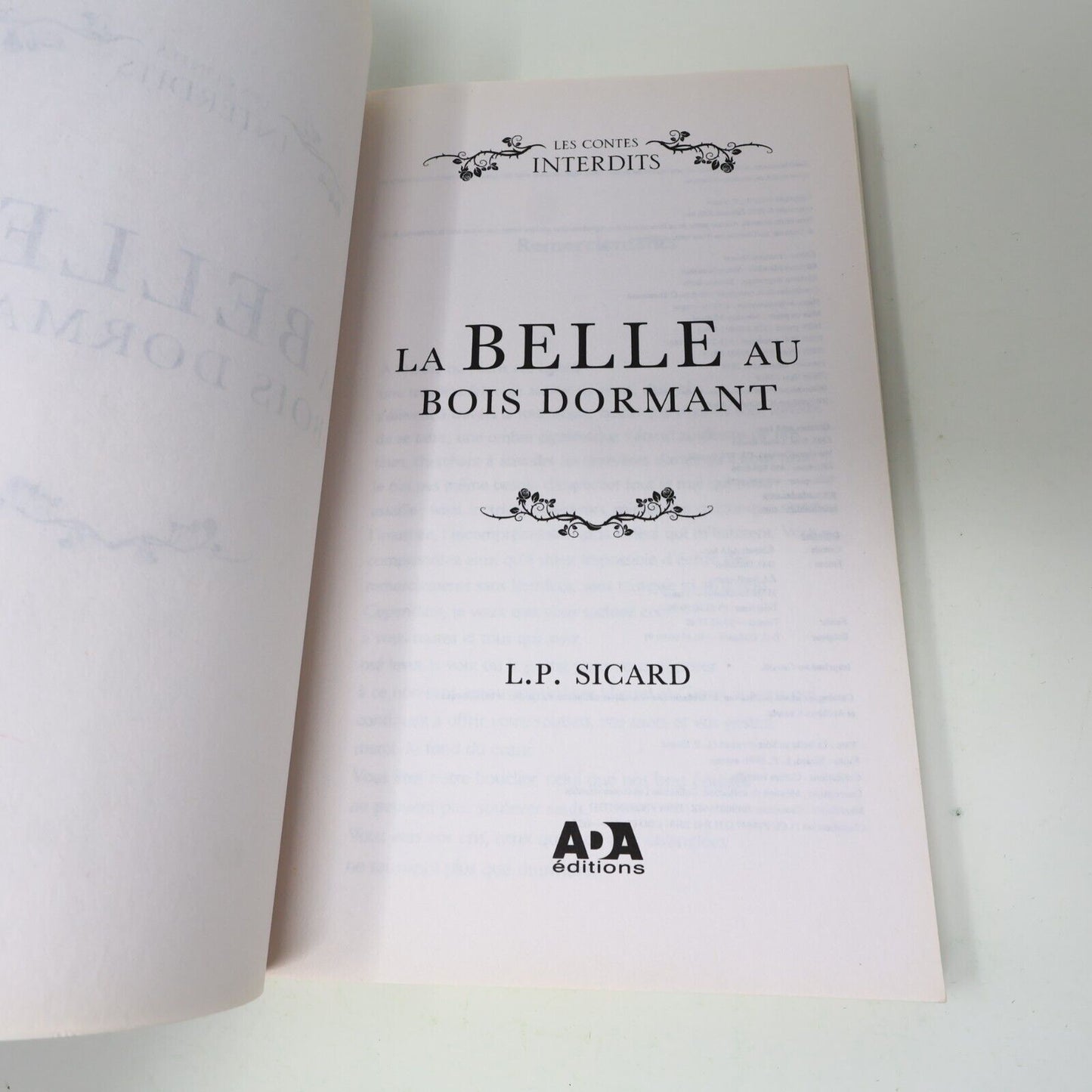 Contes Interdits La Belle au Bois Dormant Louis-Pier Sicard 2019 Ada Français PB