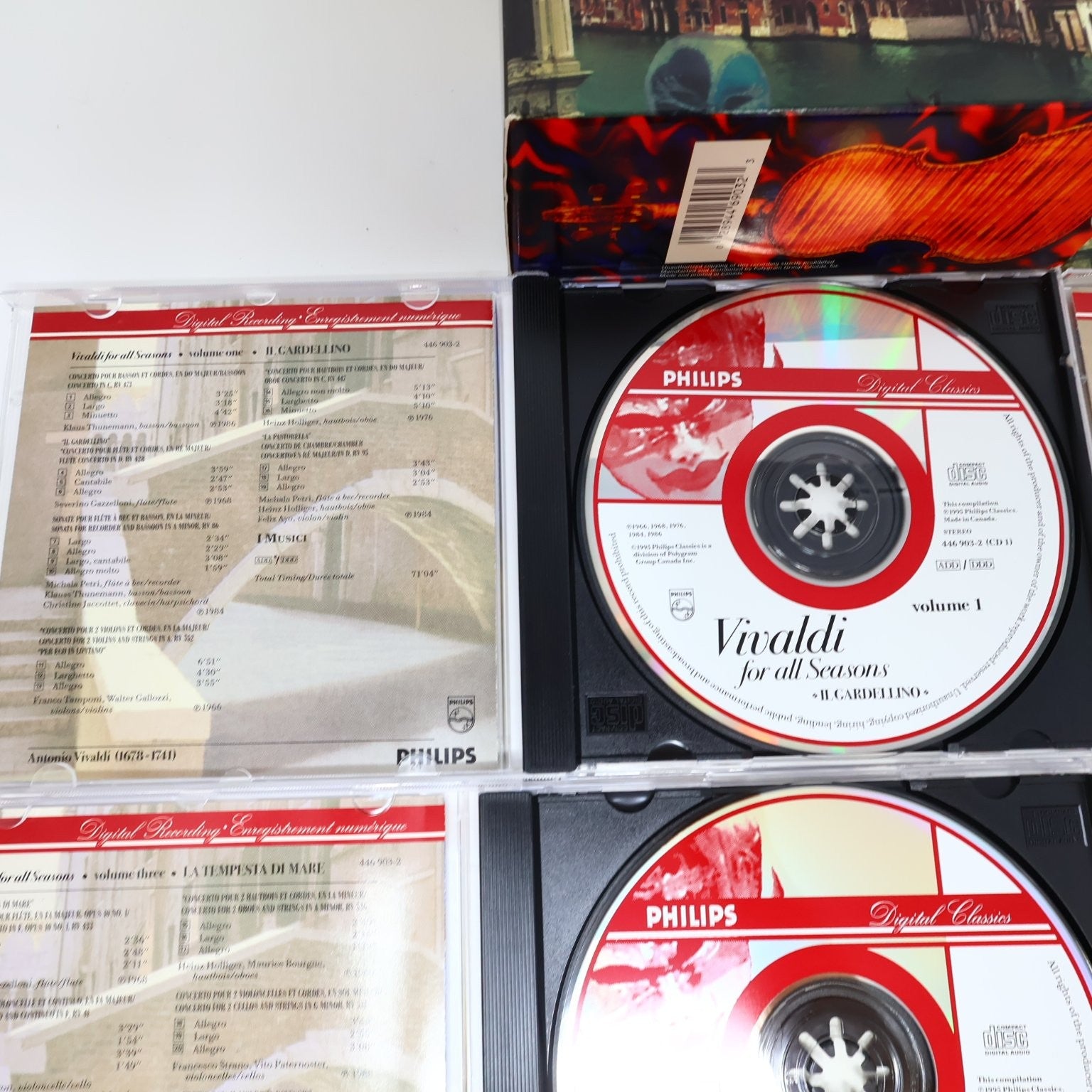 Vivaldi for All Seasons 5 CD Boxset 1995 Classical I Musici Philips Digital