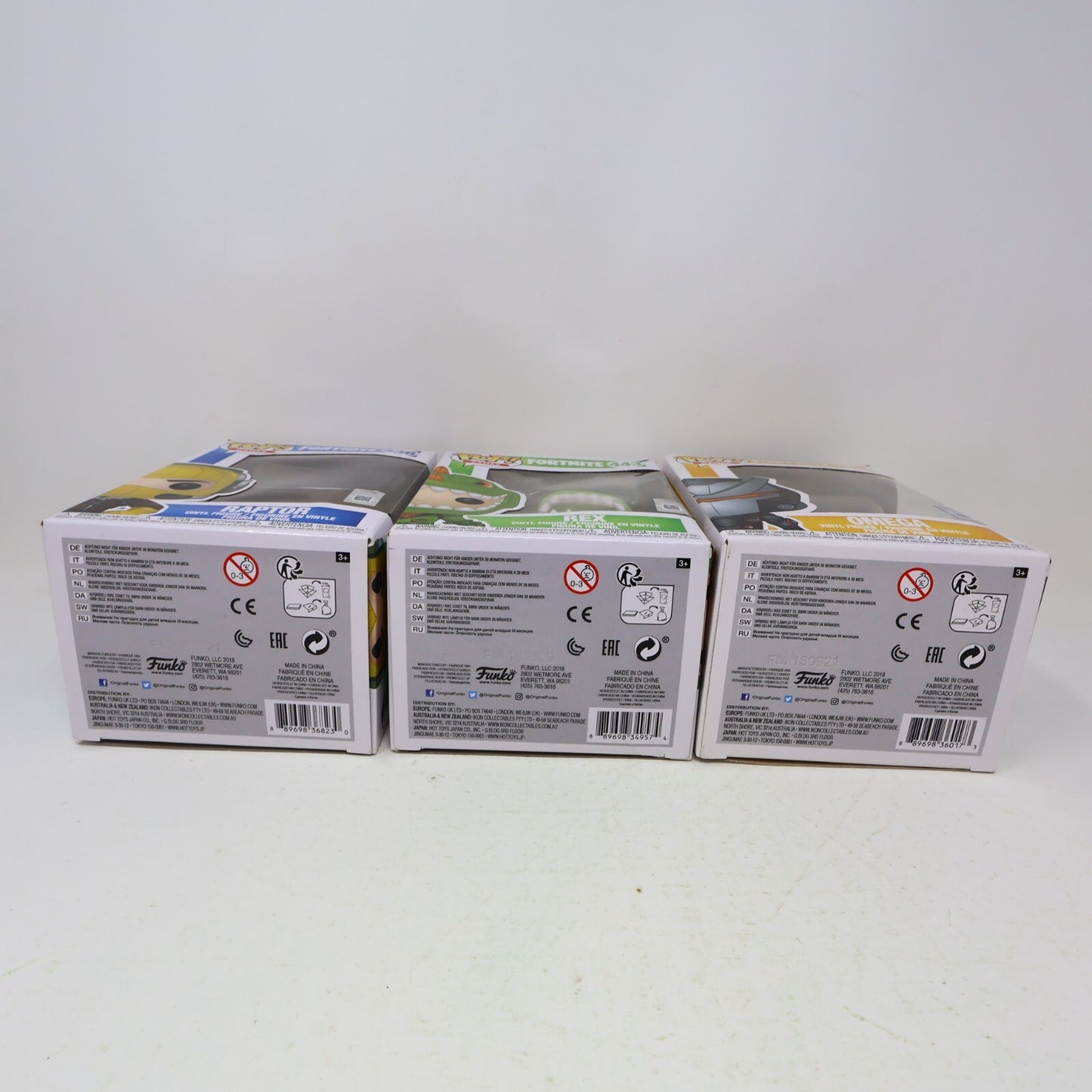 Fortnite 3 Funko Pop! Figure Lot Raptor/Rex/Omega 435 436 443 Damaged Boxes