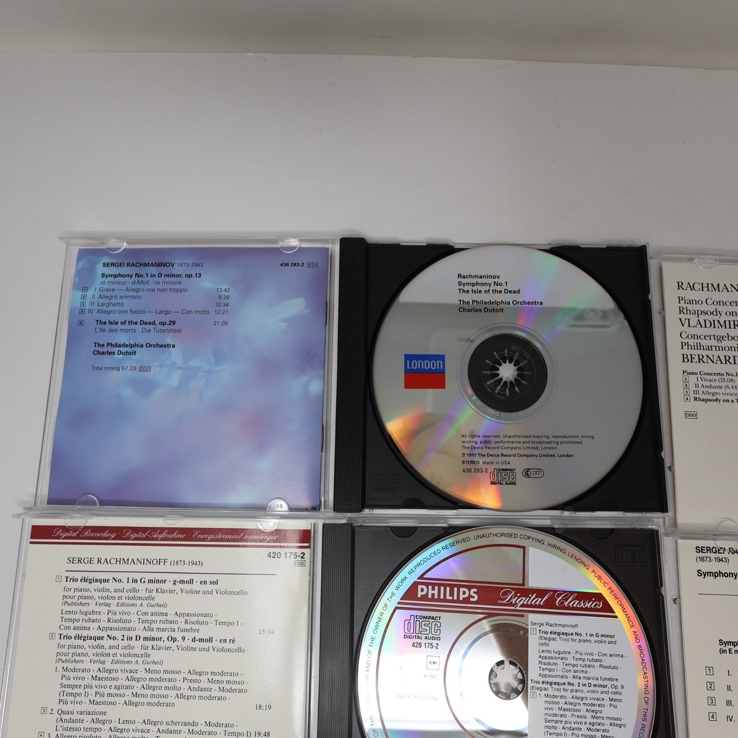 Rachmaninov 10 CD Lot Ashkenazy/John Browning/Helfgott/Haitink/Dutoit/Prévin