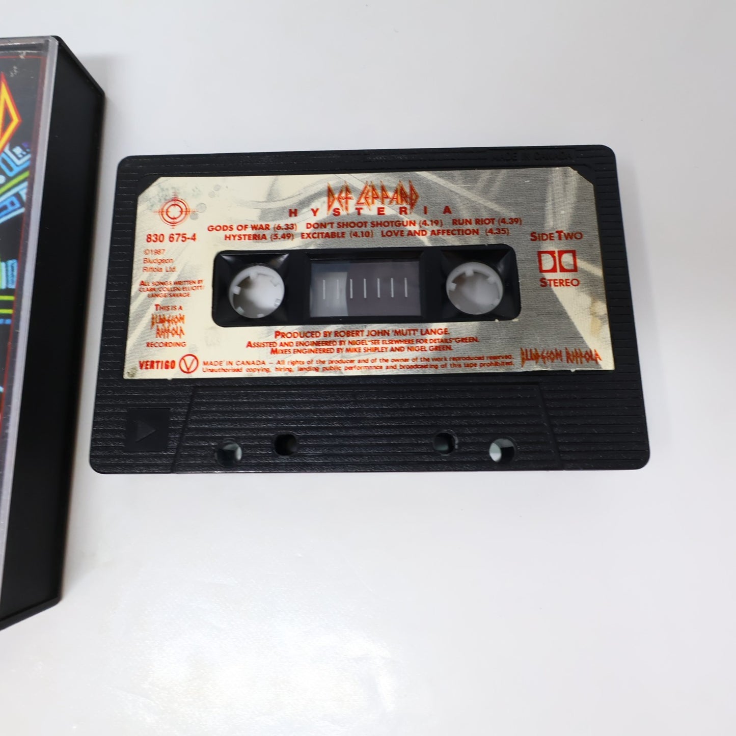 Def Leppard 2 Cassettes Lot Hysteria/Pyromania Vertigo 80s Pour Some Sugar On Me