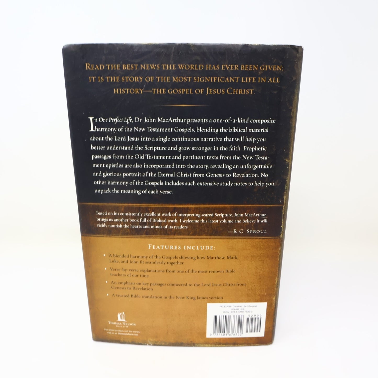 One Perfect Life the Complete Story of the Lord Jesus John Macarthur 2013 HC DJ