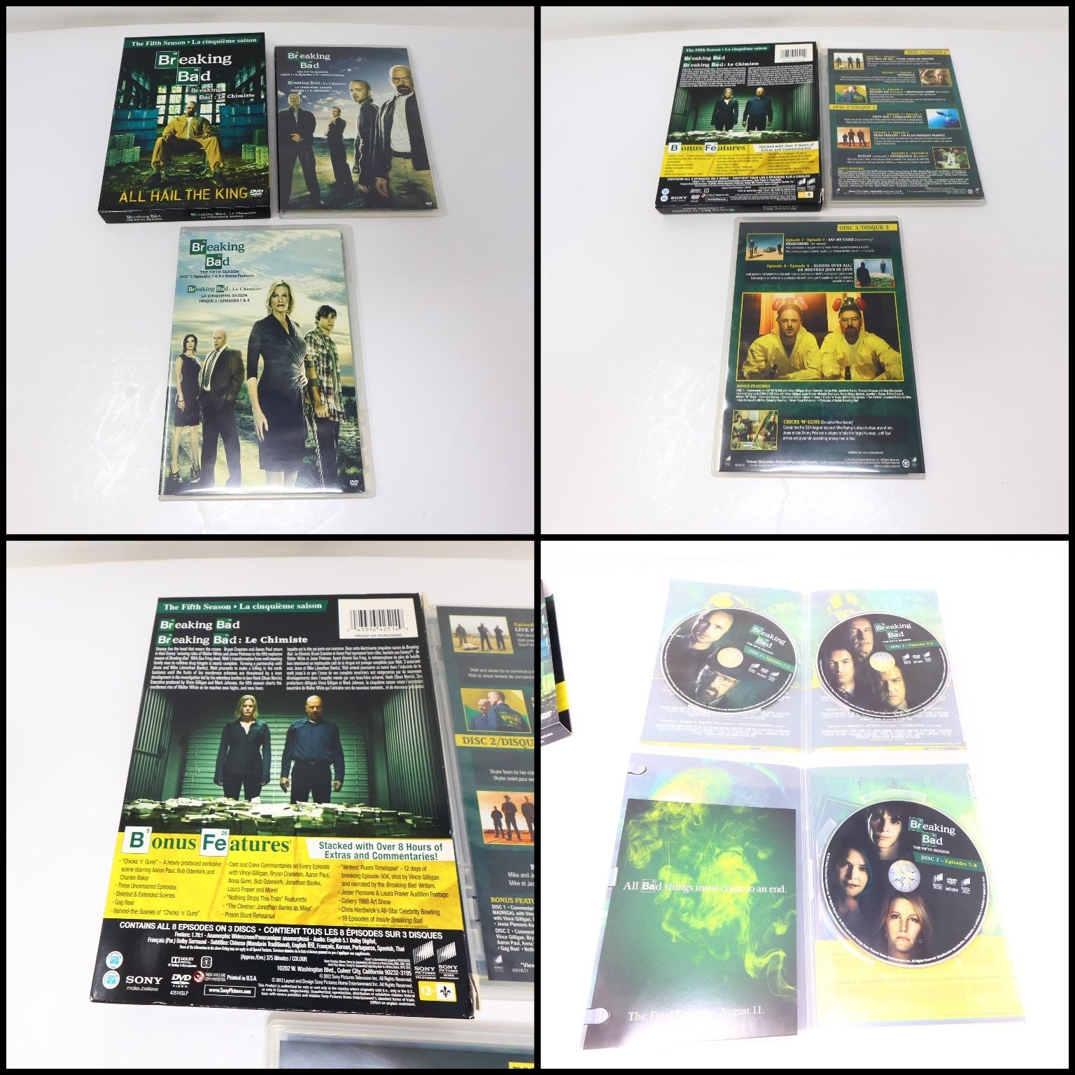 Breaking Bad 6 DVD Lot Complete Serie Seasons 1-5 TV Series Bryan Cranston NTSC