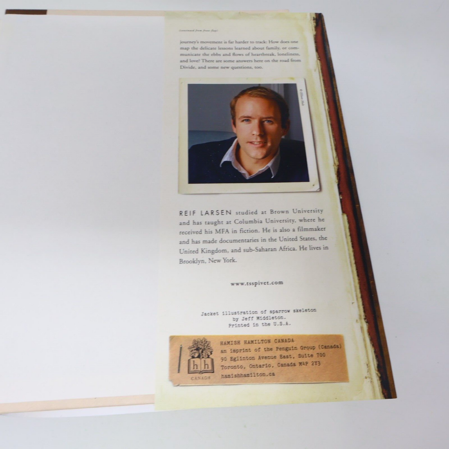 2009 The Selected Works of T. S. Spivet Reif Larsen Hamish Hamilton Hardcover HC