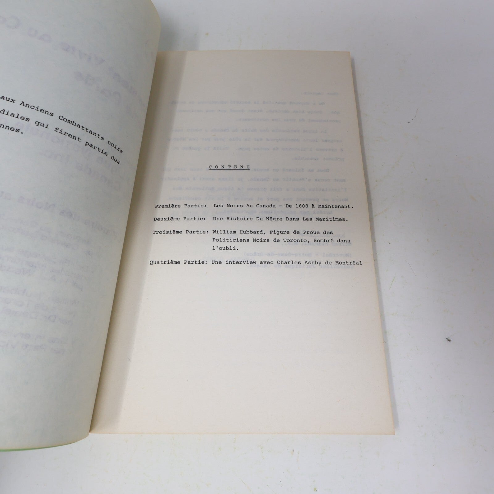 1976 L'Histoire des Noirs au Canada Comment Vivre au Canada #2 Politique Livre