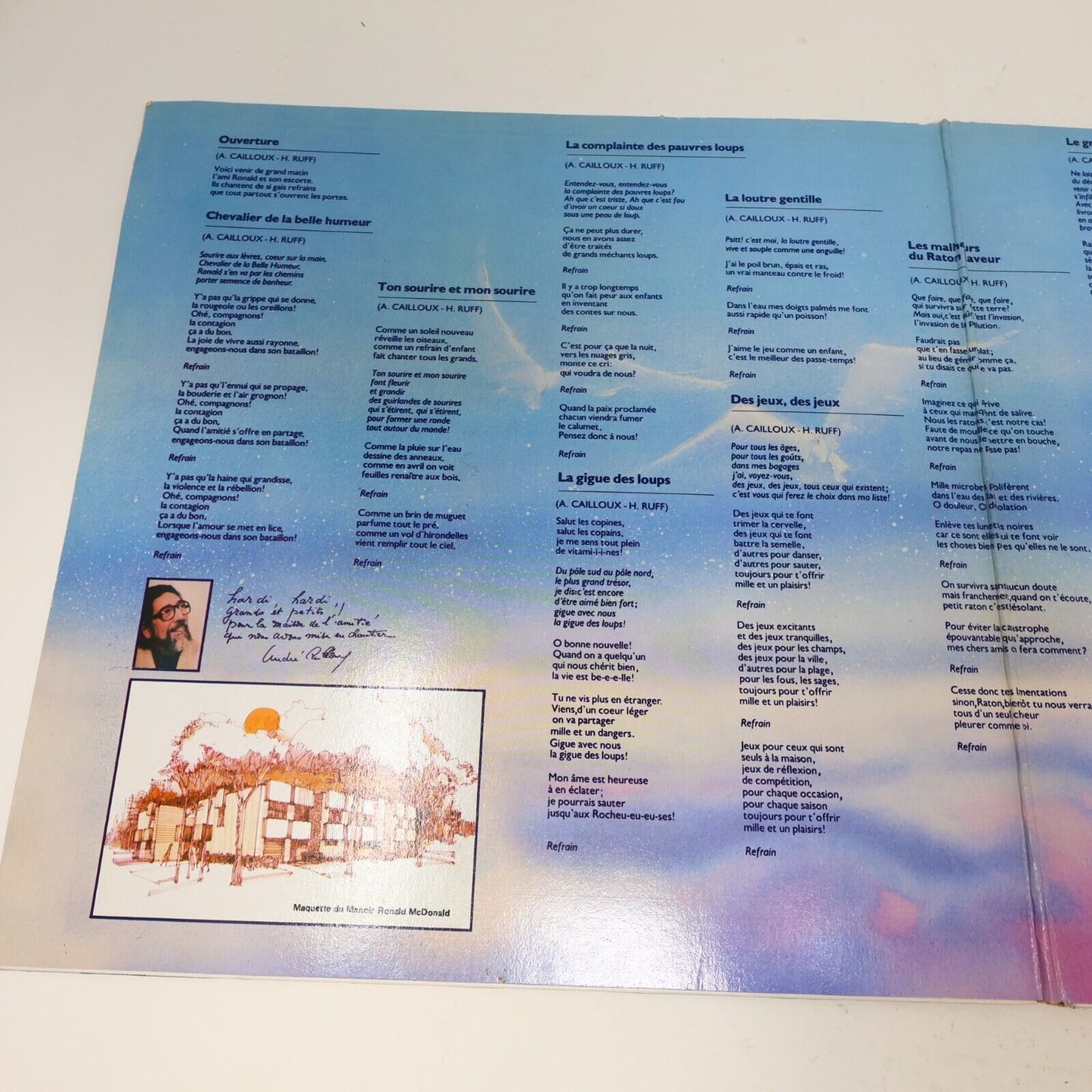 Ronald McDonald Ton Sourire et mon Sourire Disque LP 1981 Enfant Français French