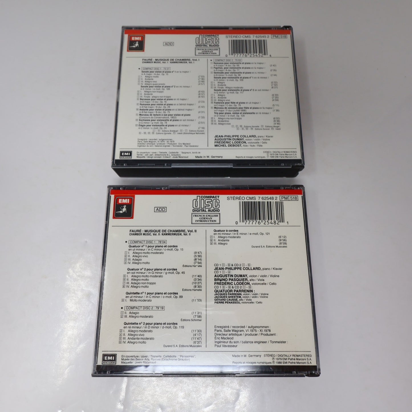 Gabriel Fauré 9 CD Lot Requiem/Violin Sonatas/Musique de Chambre/Piano Quartets