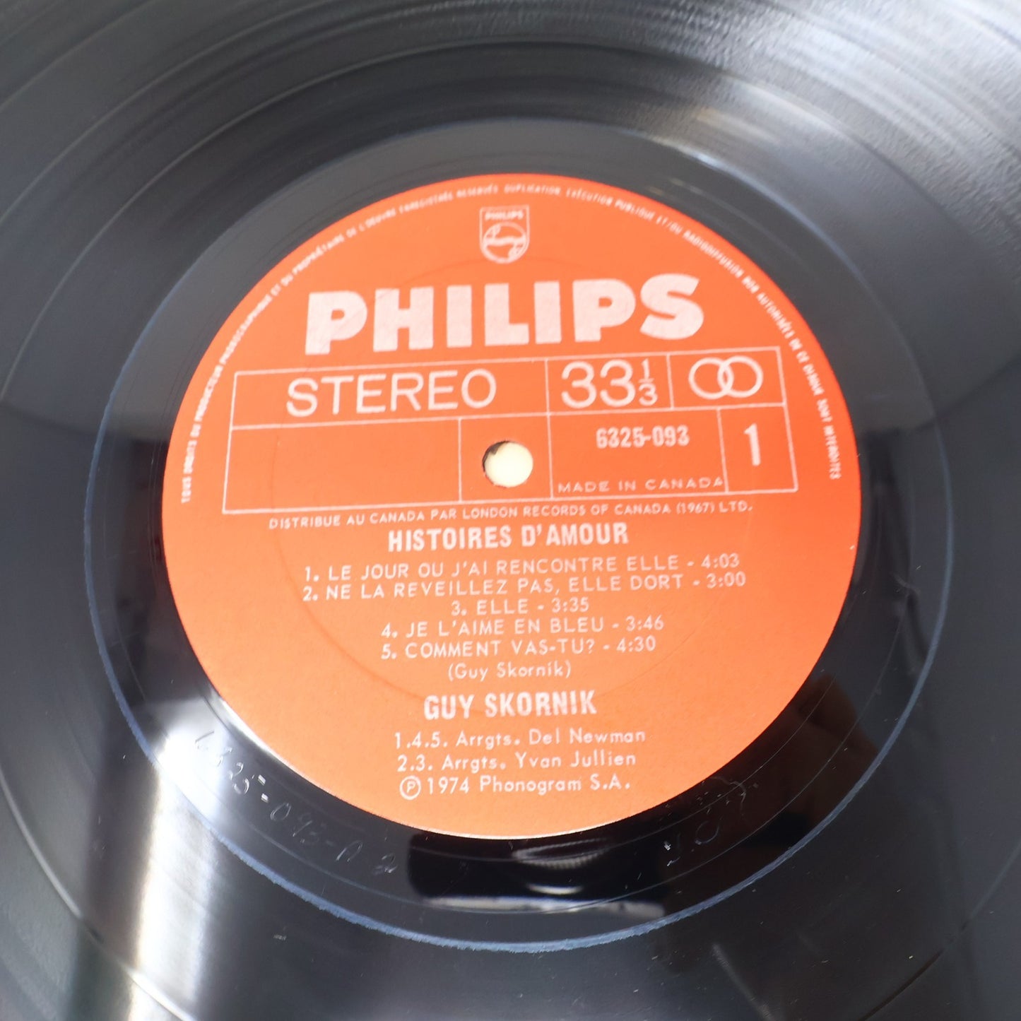 Guy Skornik Lot 2 Disques Histoires D'Amour/de Fous LP Record Philips 1973-1974