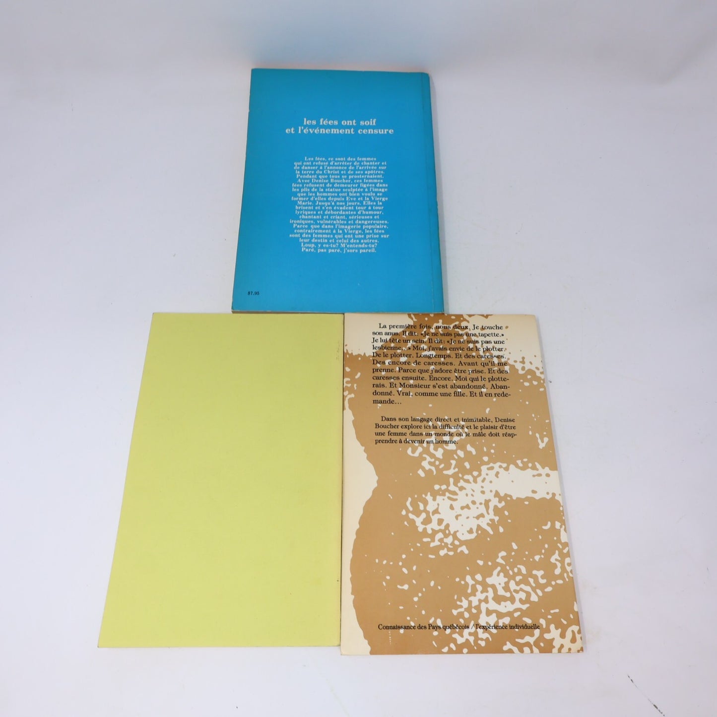 Denise Boucher Lot 3 Livres Cyprine/Retailles/Les Fées ont Soif Théâtre Poésie