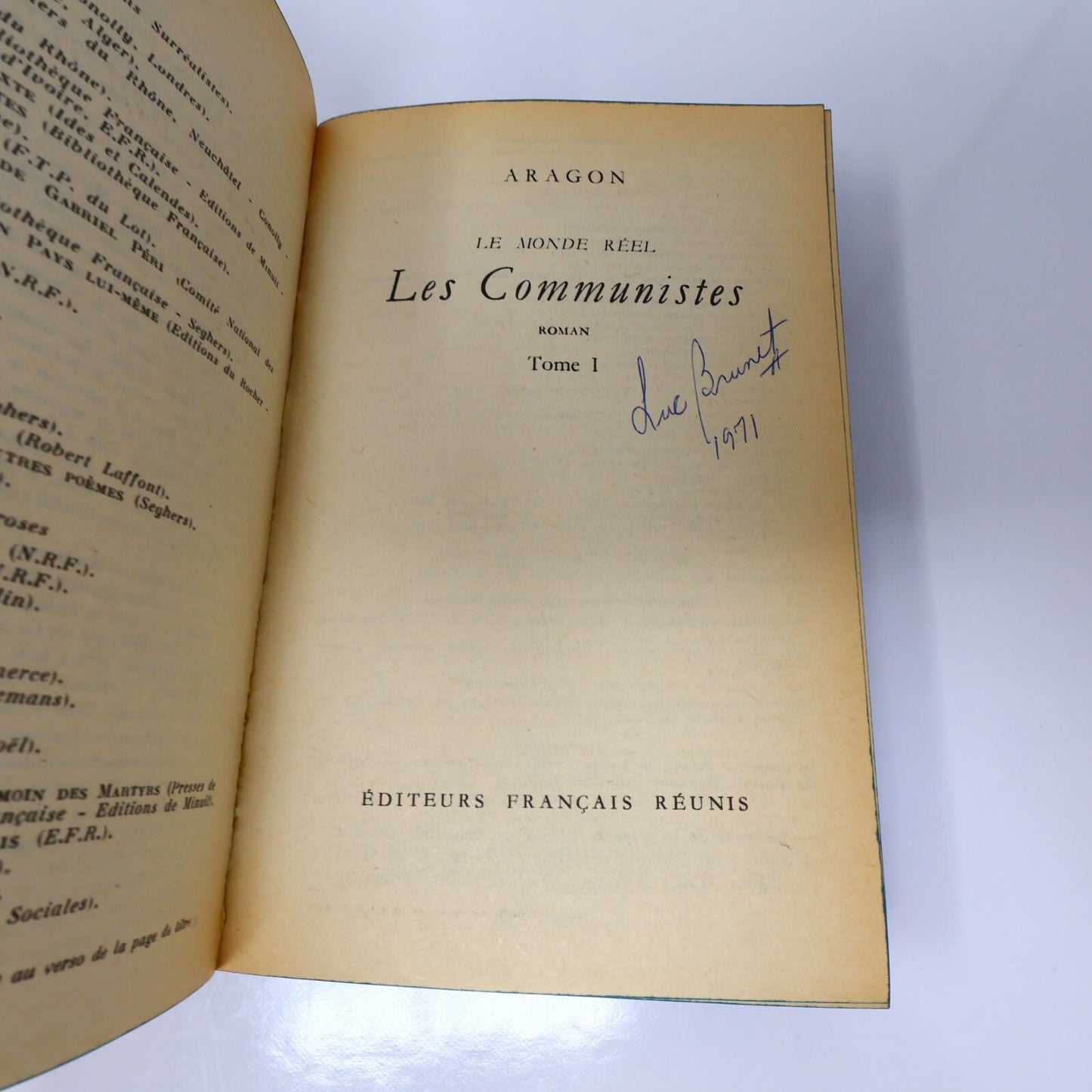Aragon Lot 8 Livres Les Communistes 1-4/Aurélien/Beaux Quartiers/Cloches de Bâle
