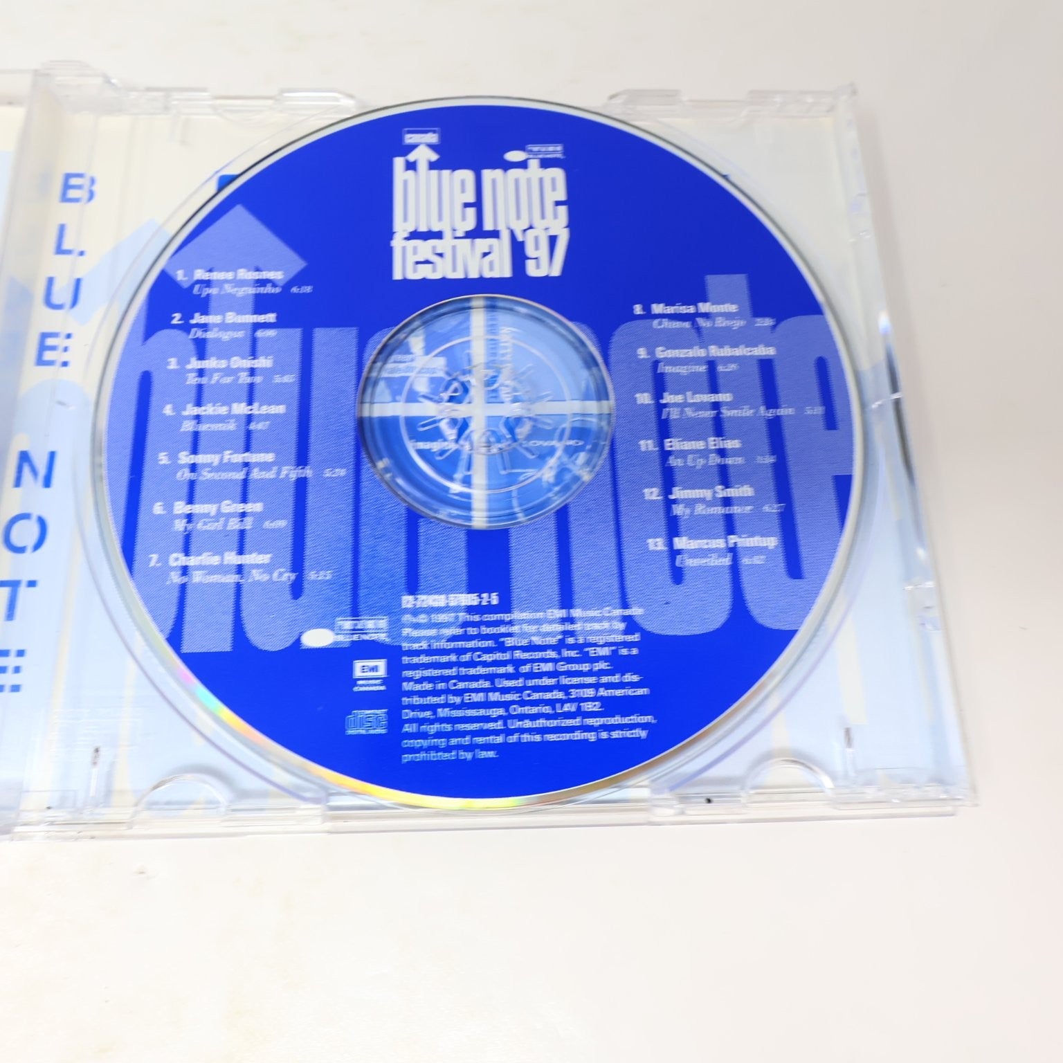 Blue Note Festival '97 CD Jazz Compilation EMI Canada Jane Bunnet/Joe Lovano