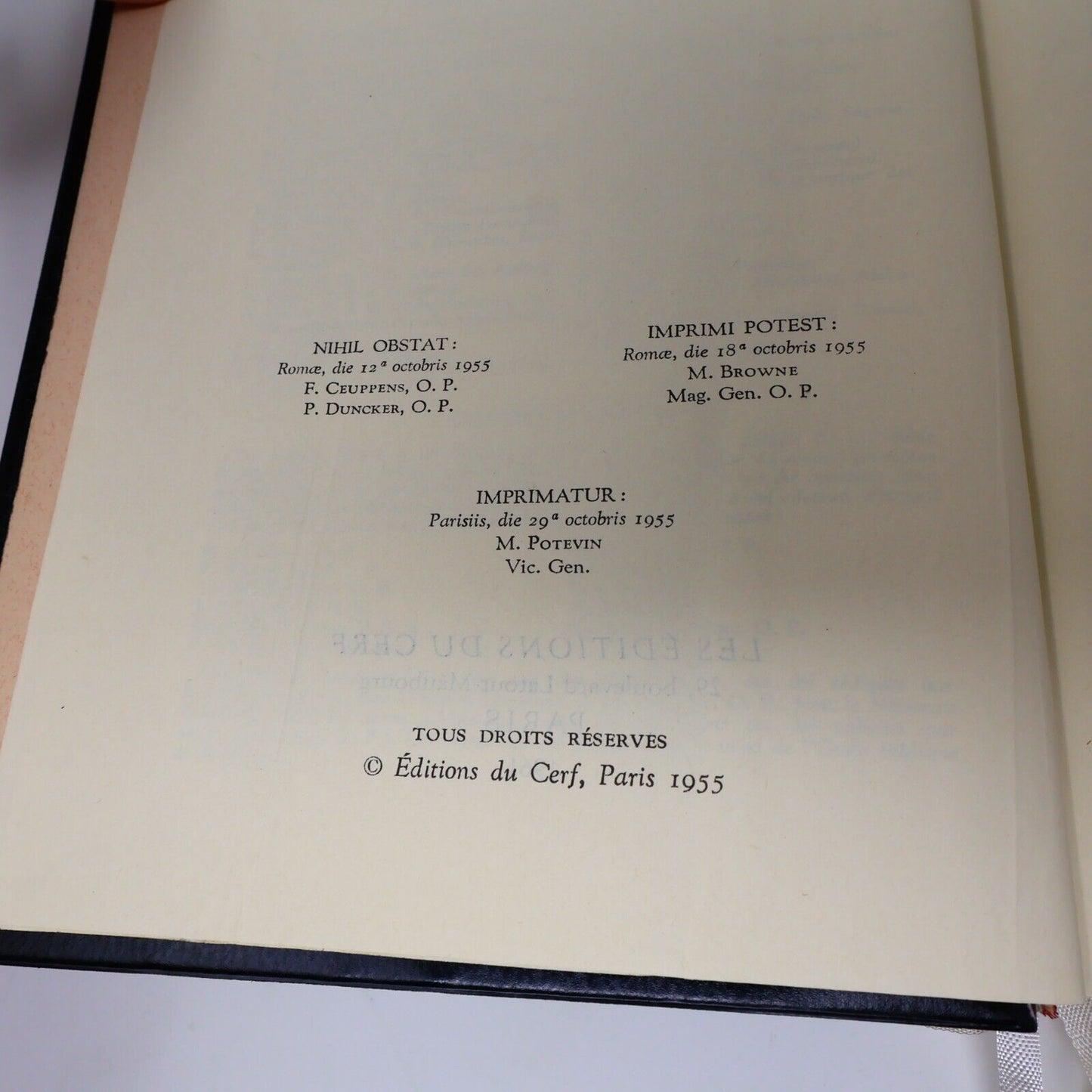 1962 La Sainte Bible Les Éditions du Cerf Religion Français Livre Hardcover HC