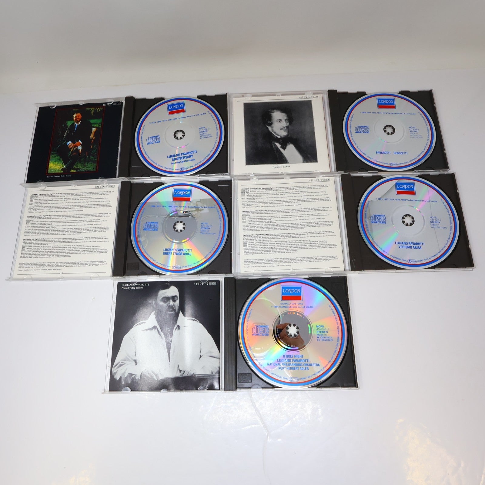 Luciano Pavarotti 8 CDs Lot Ti Amo/O Holy Night/My Heart's Delight/Donizetti