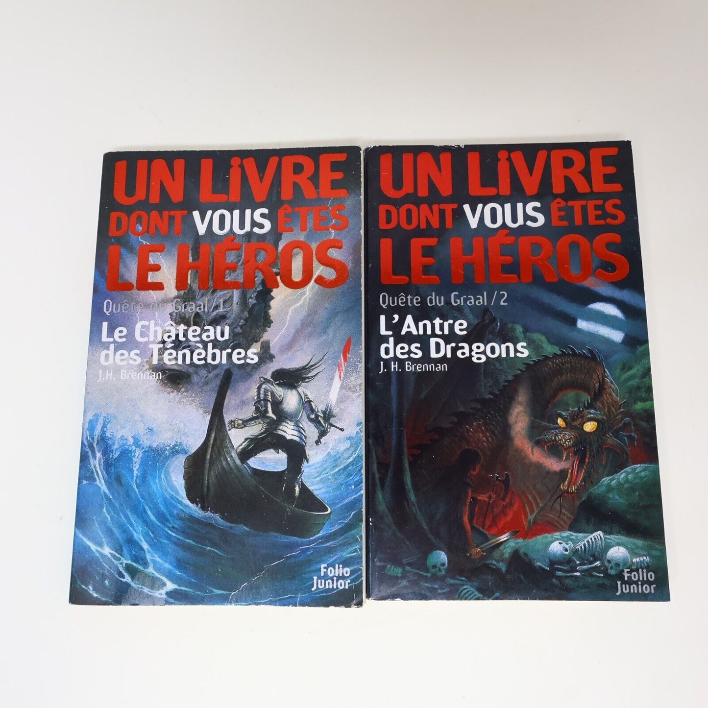 Le Château des Ténèbres/L'Antre des Dragons La Quête du Graal #1-2 Lot LDVELH