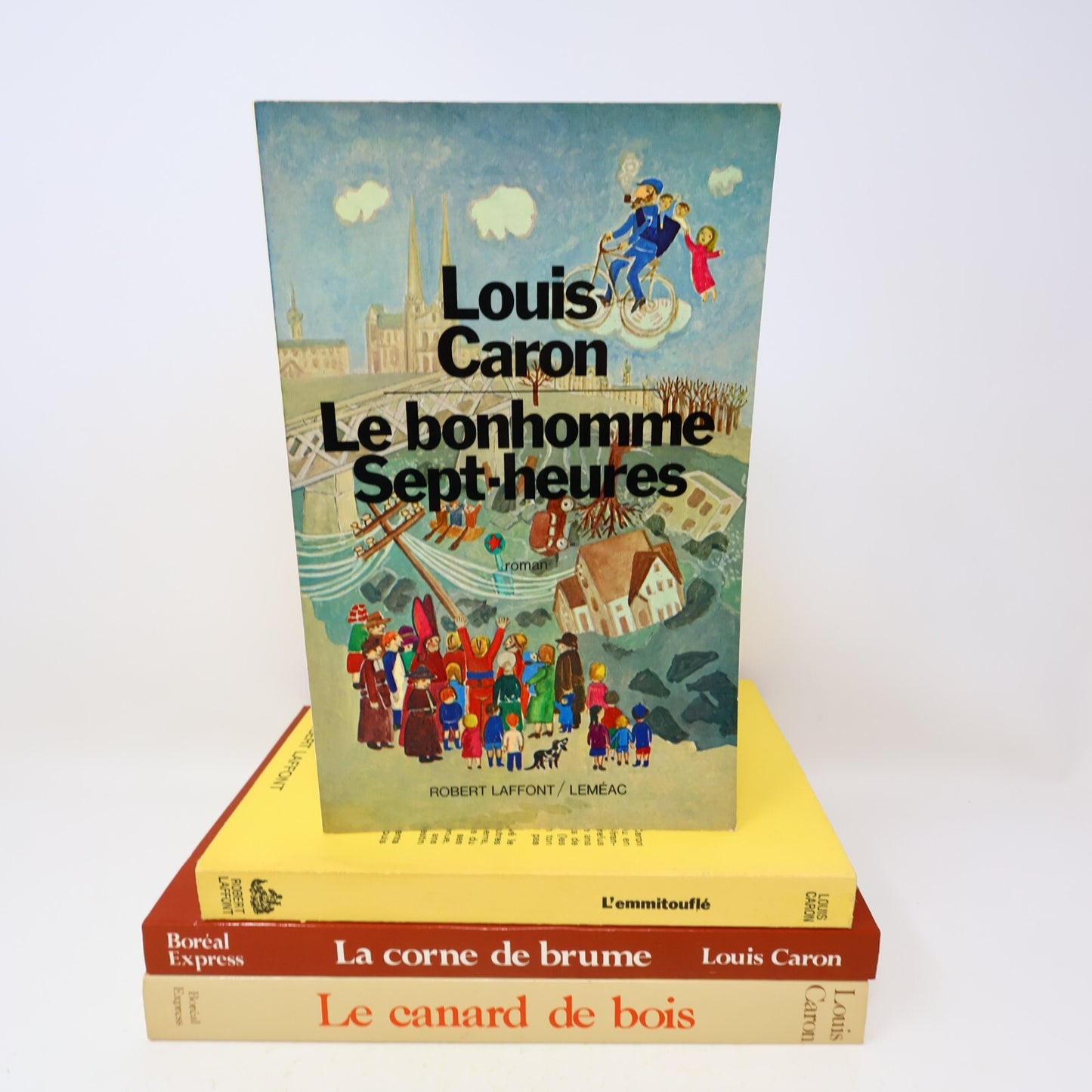 Louis Caron Lot 4 Livres L'Emmitouflé/Canard de Bois/Bonhomme Sept-Heure Roman