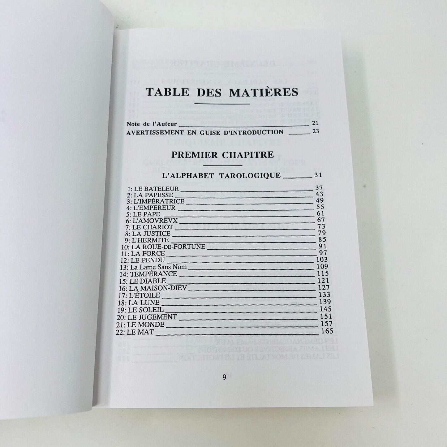 1988 Le Grand Livre du Tarot de Kris Hadar Méthode Art Divinatoire en Français