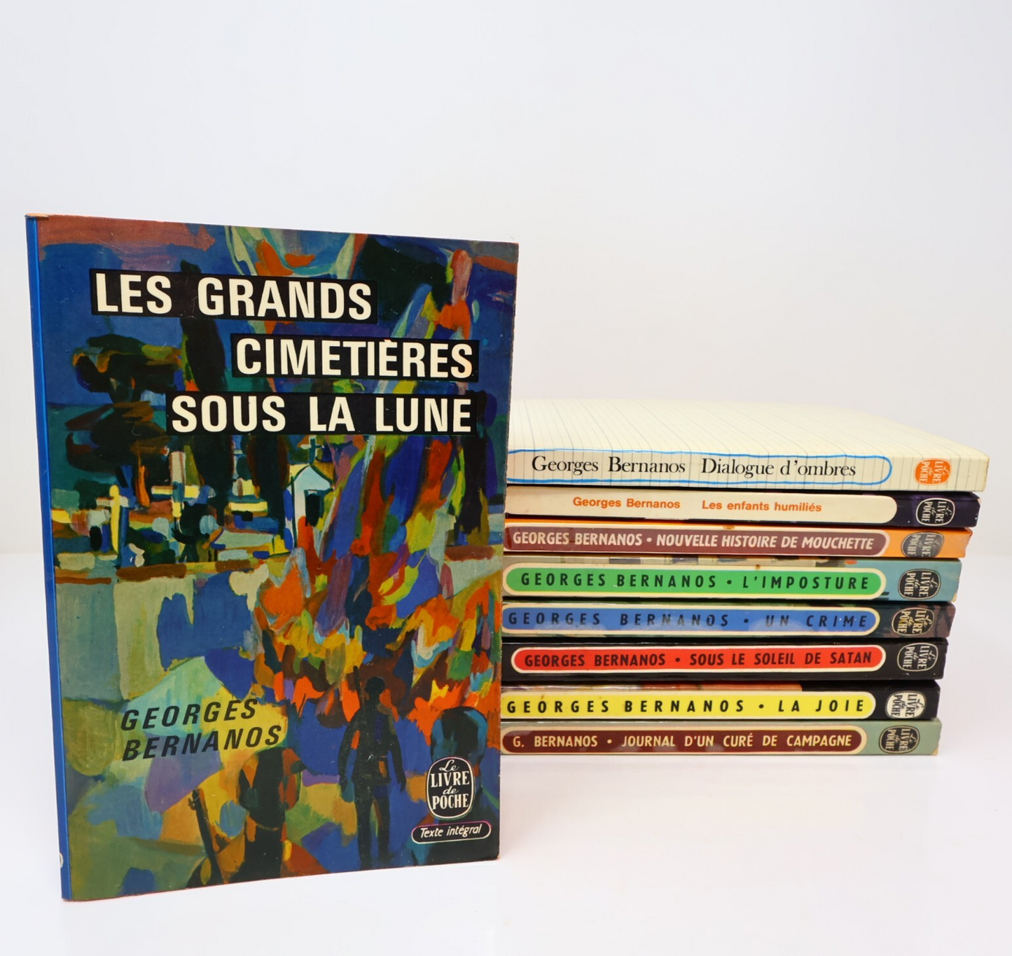 Georges Bernanos Lot 9 Livres Poche Dialogues d'Ombres/L'Imposture/Un Crime 60s