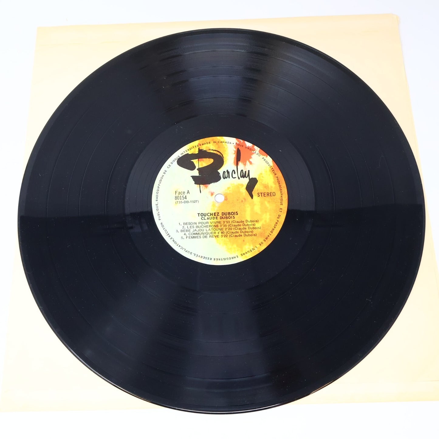 Claude Dubois Lot 3 Disques LP Record Touchez du Bois/Éponyme Québécois 1970s