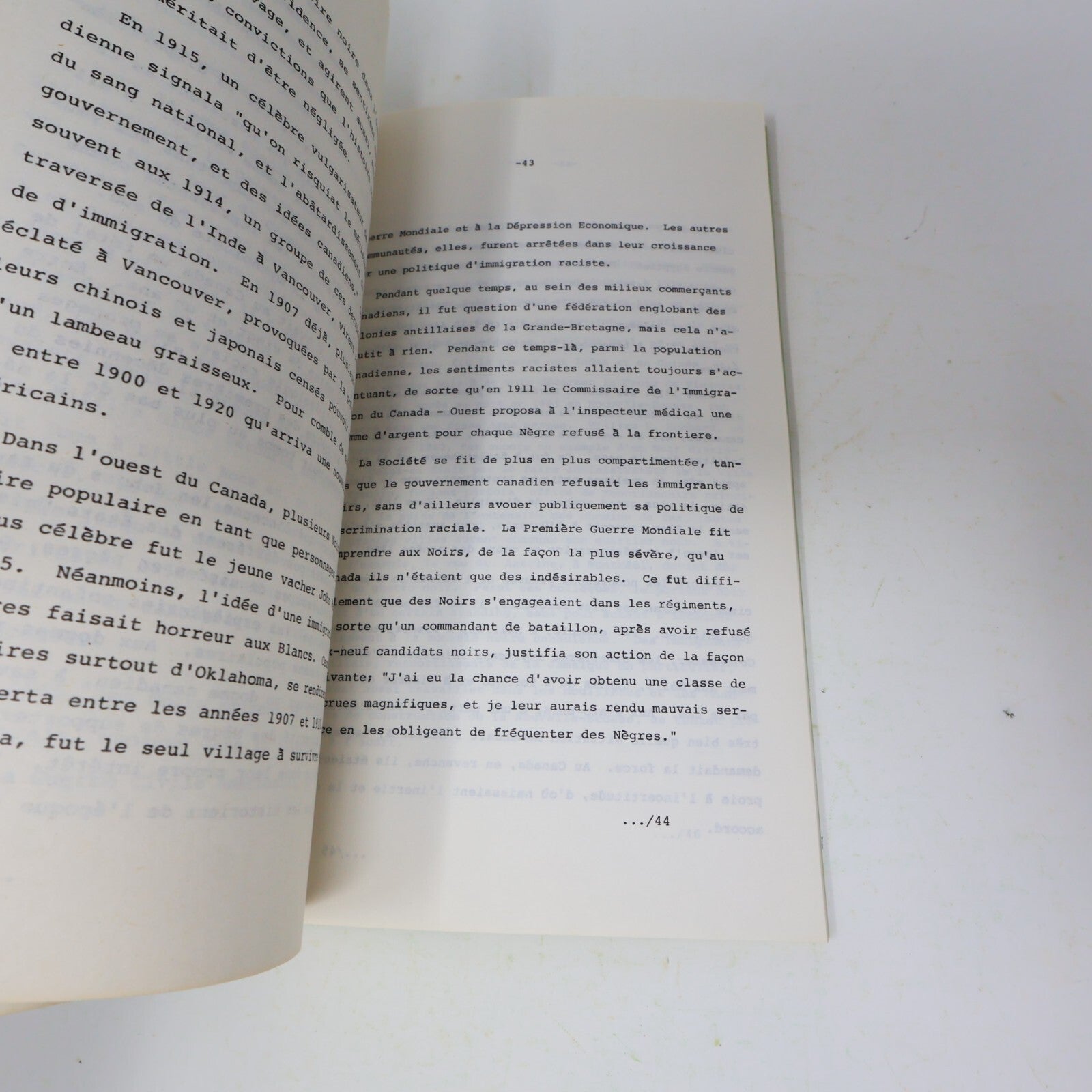 1976 L'Histoire des Noirs au Canada Comment Vivre au Canada #2 Politique Livre