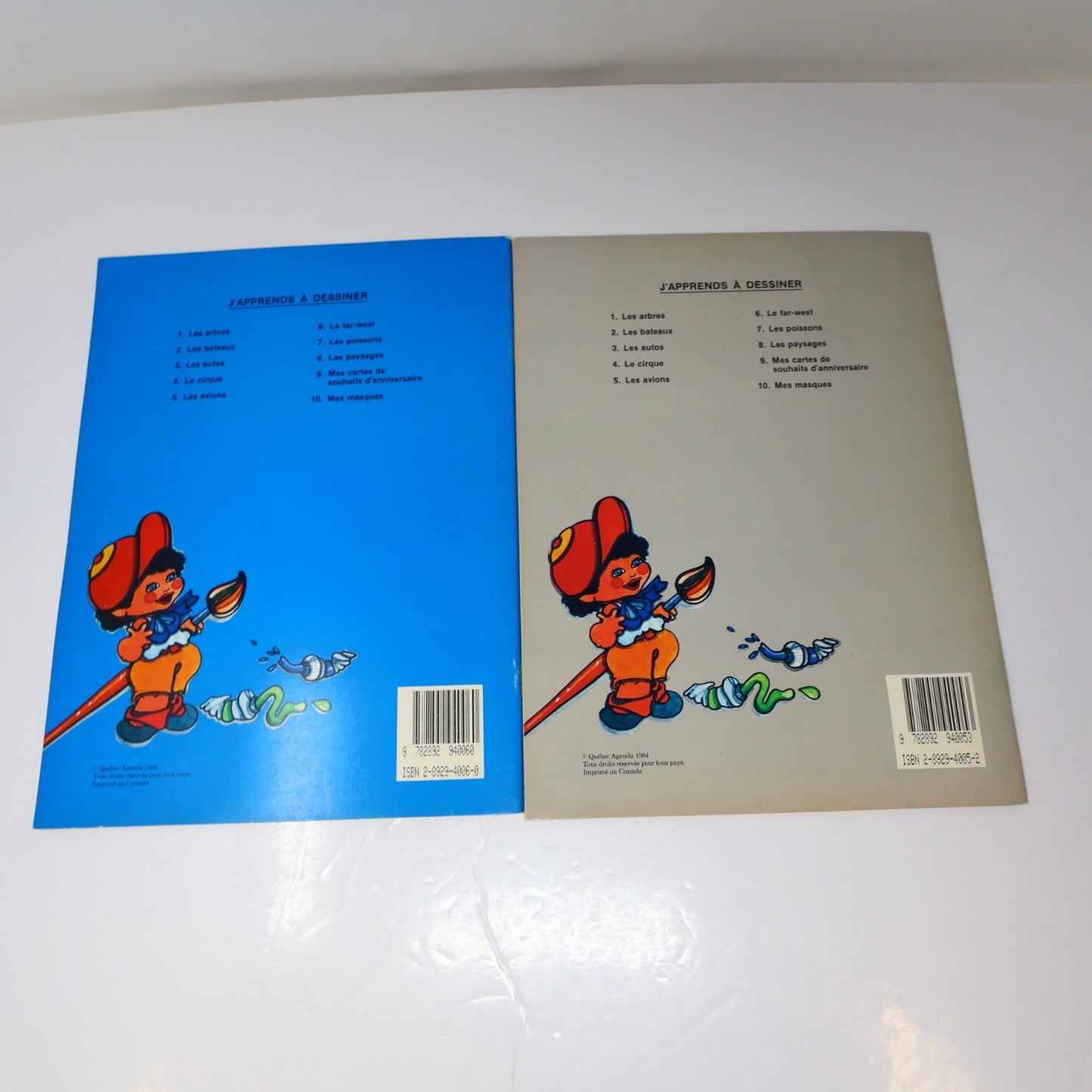 J'Apprends à Dessiner #1-10 Lot 10 Livres à Colorier Québec Agenda Complète 1984