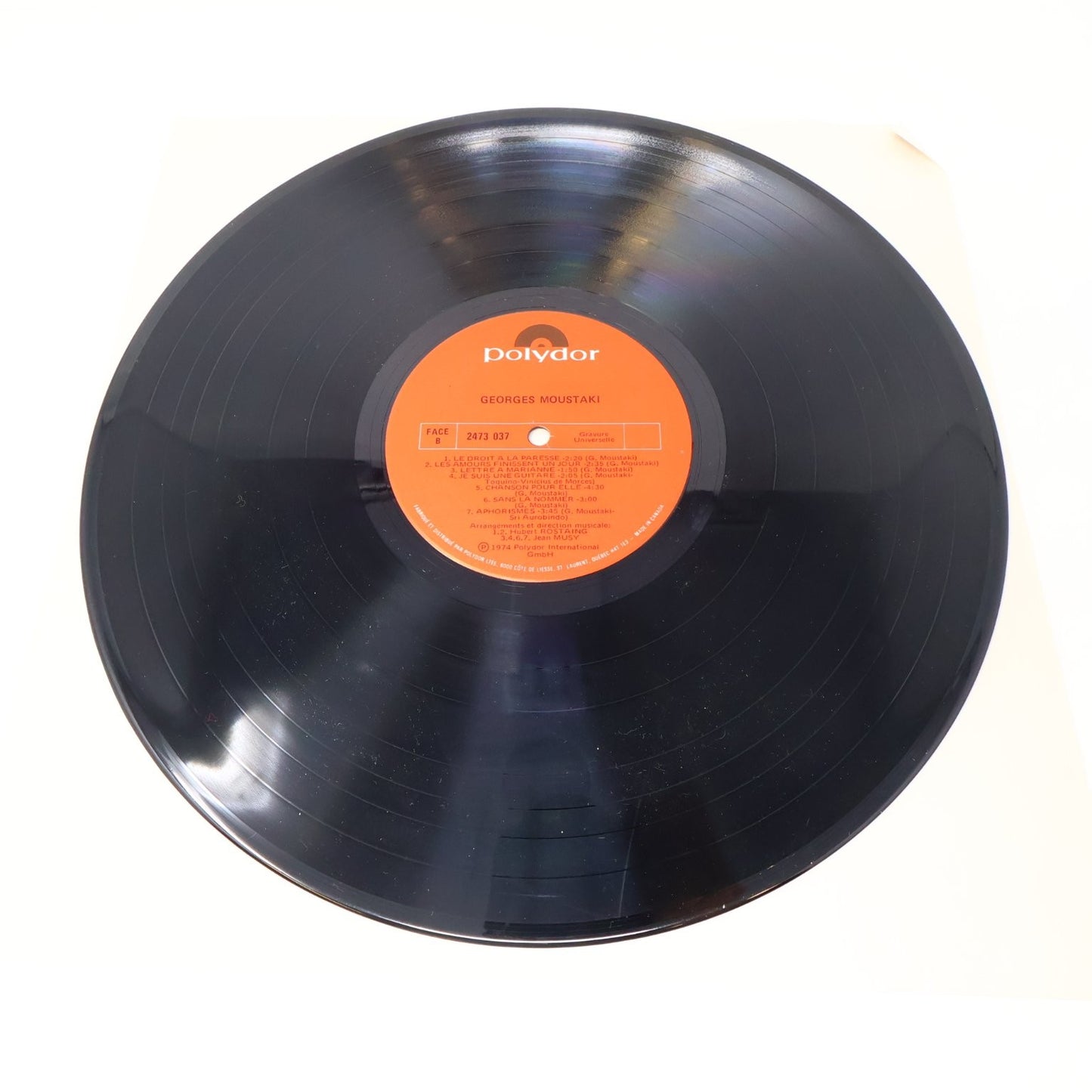 Georges Moustaki Lot 2 Disques Éponymes/Self Titled LP Record Polydor 1971-1974