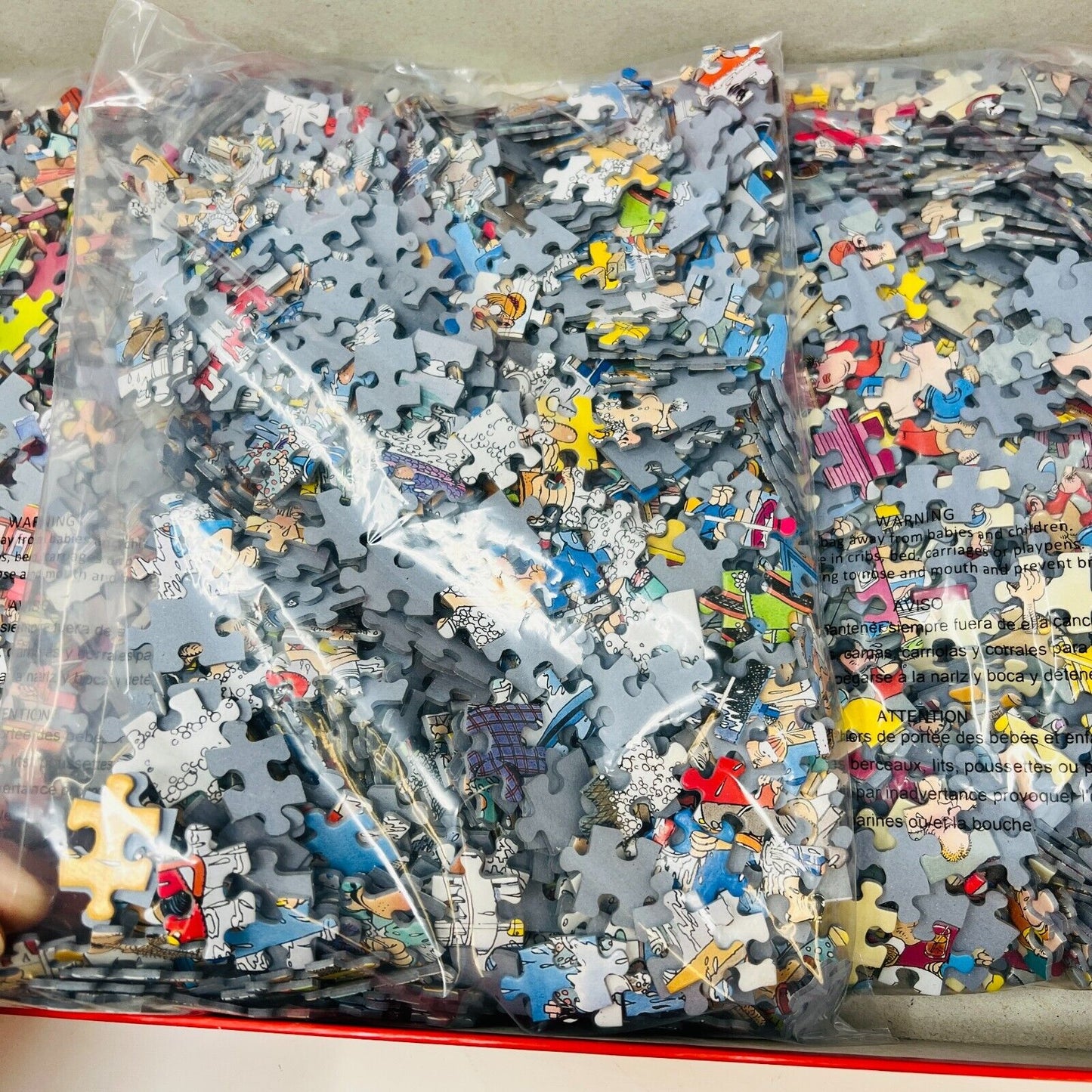 3x 1000 Puzzles + Posters 81120 Complete The Big Leak/Gym/Café Jan Van Haasteren