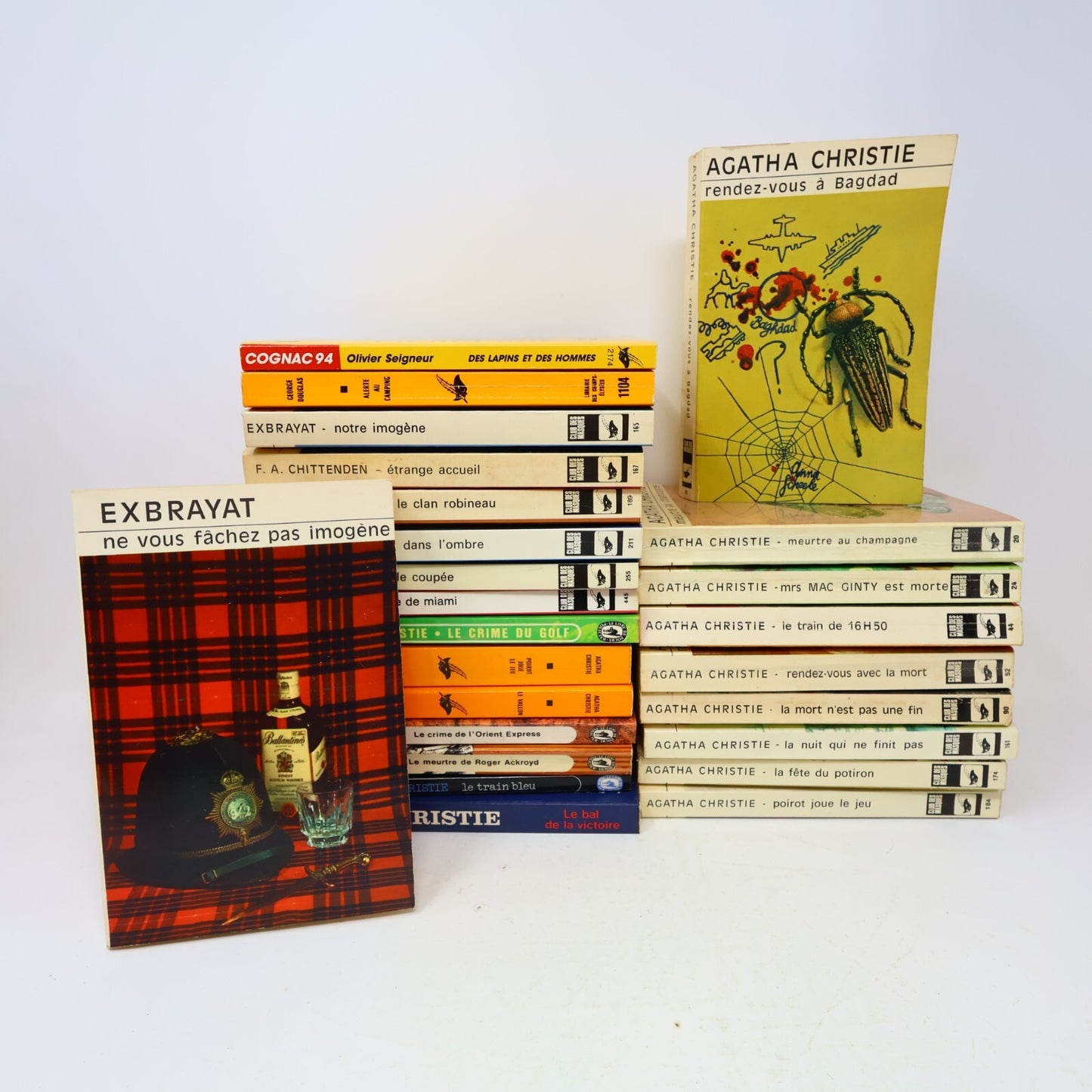 Club des Masques Lot 25 Livres Agatha Christie/Exbrayat/E. Wallace Français PB