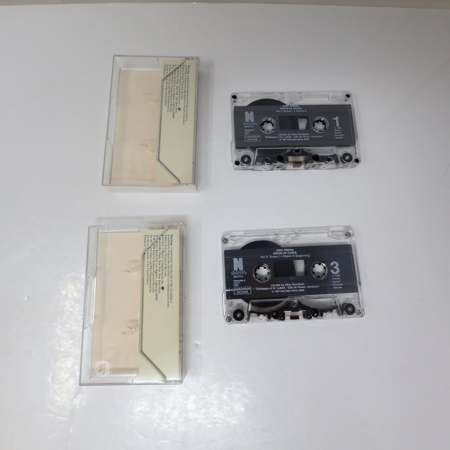 John Adams Nixon In China Opera in Three Acts 2x Cassettes Box Set Edo de Waart