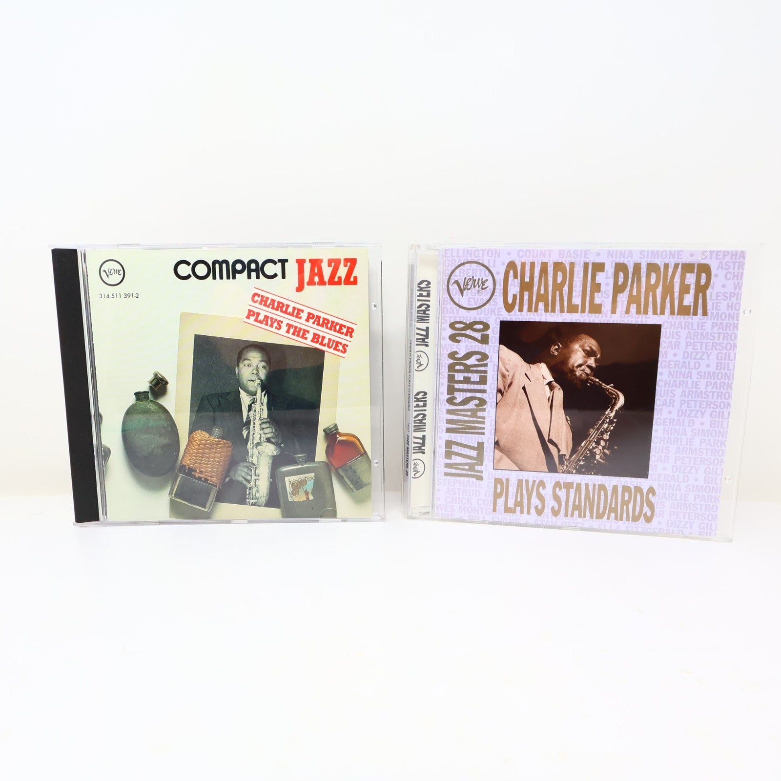 Charlie Parker 2 CDs Lot Plays the Blues/Plays Standards Jazz Bop 1992 1994 90s