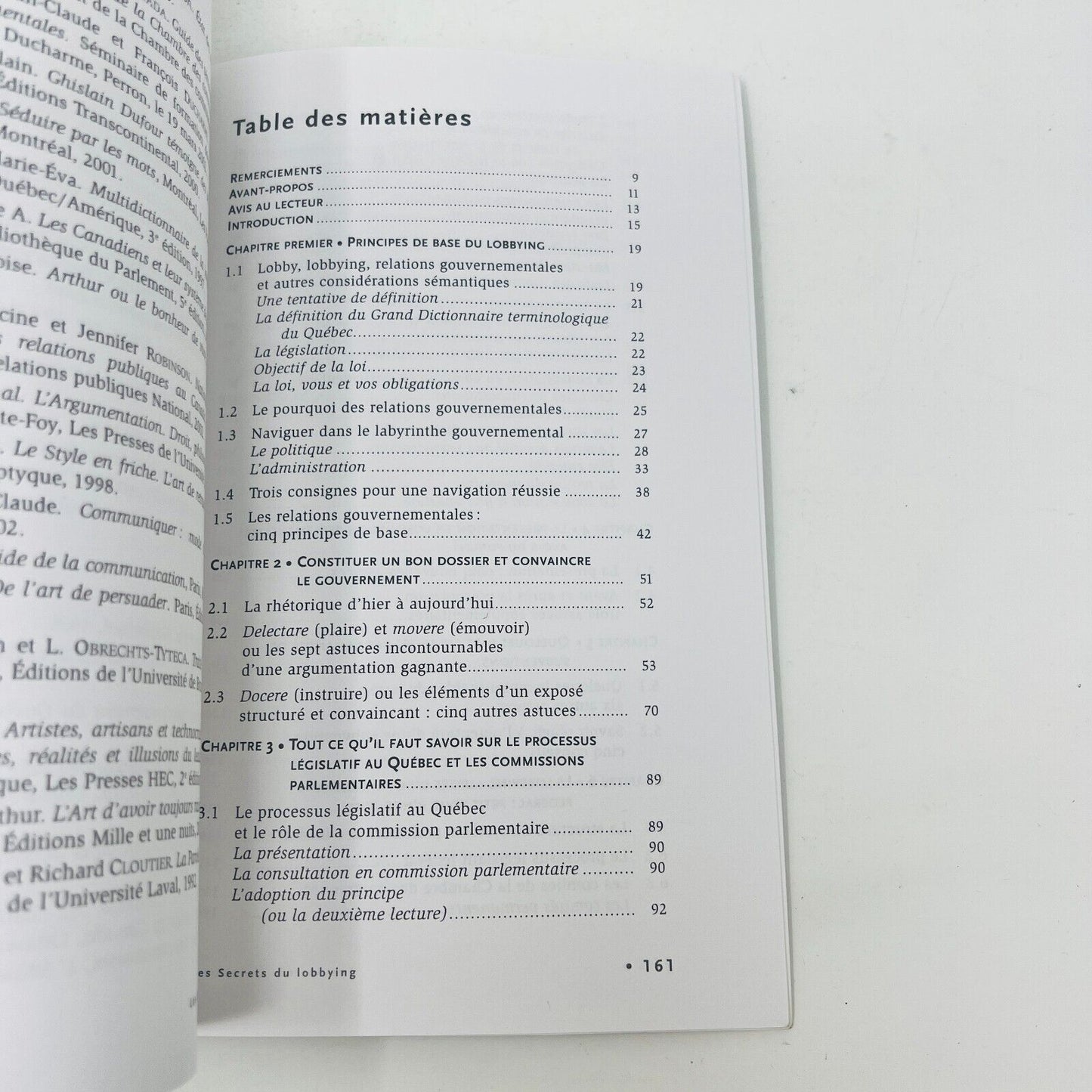 Les Secrets Du Lobbying Martine Hébert Référence Varia Québec Français Livre PB