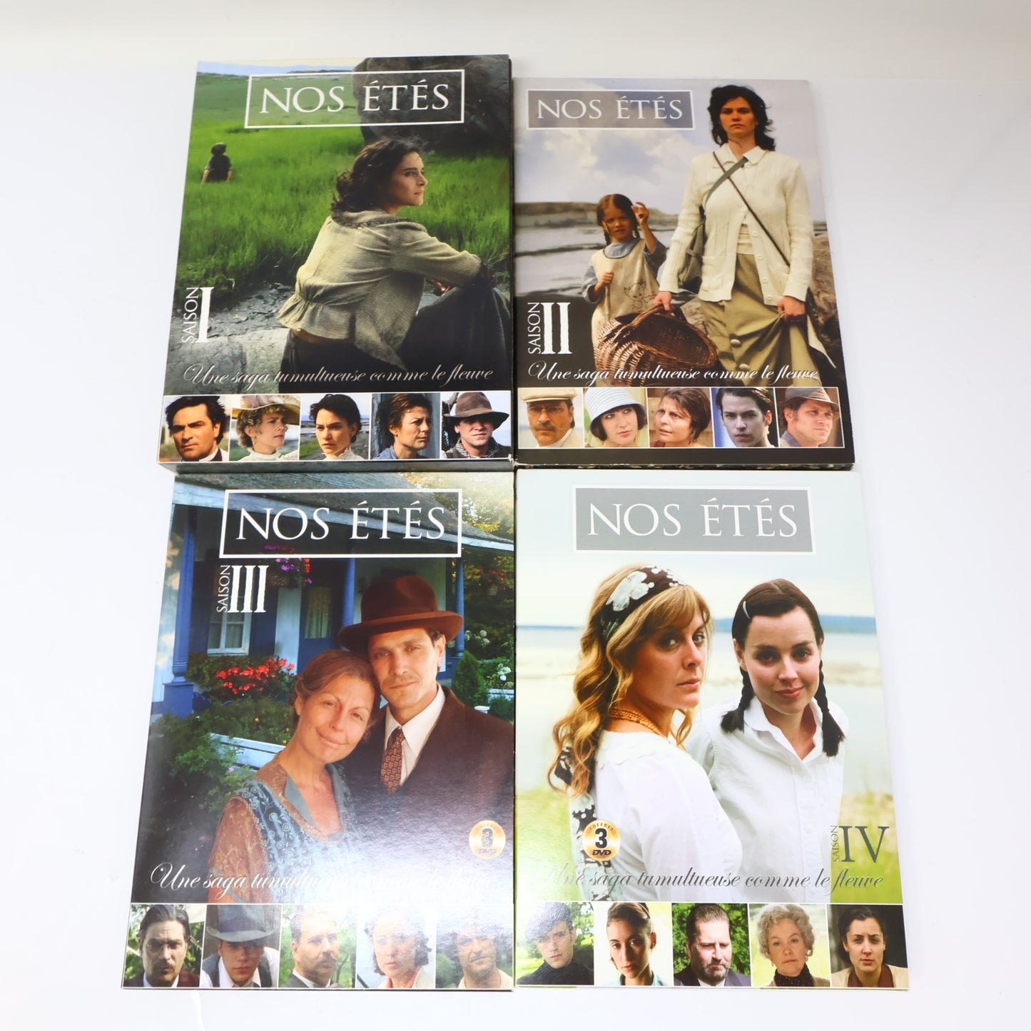 Nos Étés Saison #1-2-3-4 Lot 4 DVD Série Complète Patrick Labbé/Fanny Mallette